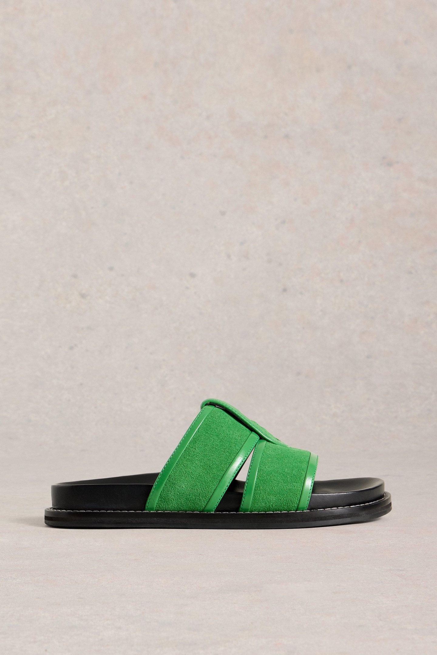 White Stuff Ziggy Slider Footbed Bright Green Maat: 5 | Sandalen Outlet | Dames | Groen