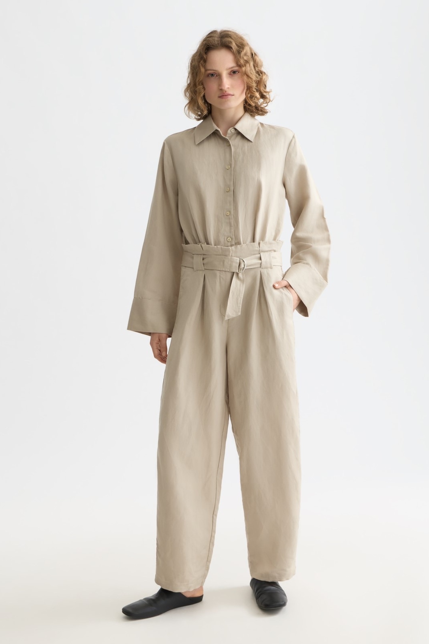 Scotch & Soda Daisy Jumpsuit Plaza Taupe Maat: M | Jumpsuits Outlet | Dames | Beige