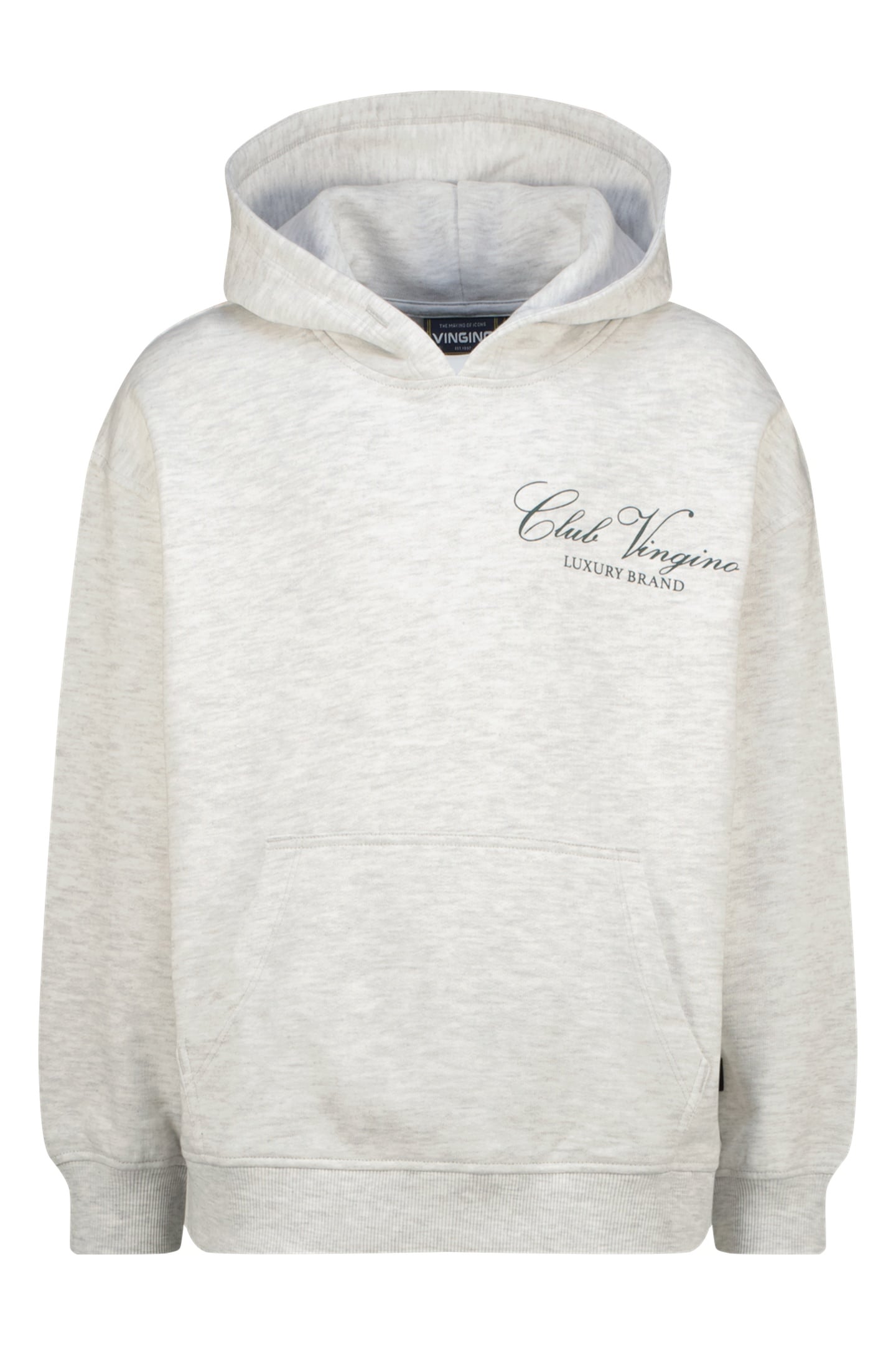 Vingino Boys Niclos Sweater Fearless Grey Melee Maat: 8 | Sportkleding Outlet | Unisex | Grijs