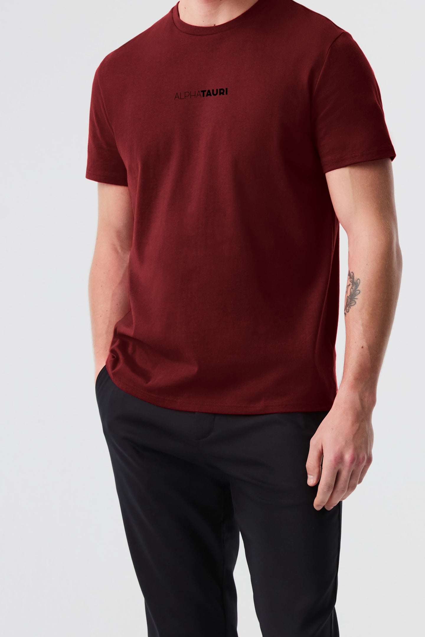 AlphaTauri Jotto V1.y8.02 T-shirt Dark Berry Maat: S | Basic T-Shirts Outlet | Heren | Roze