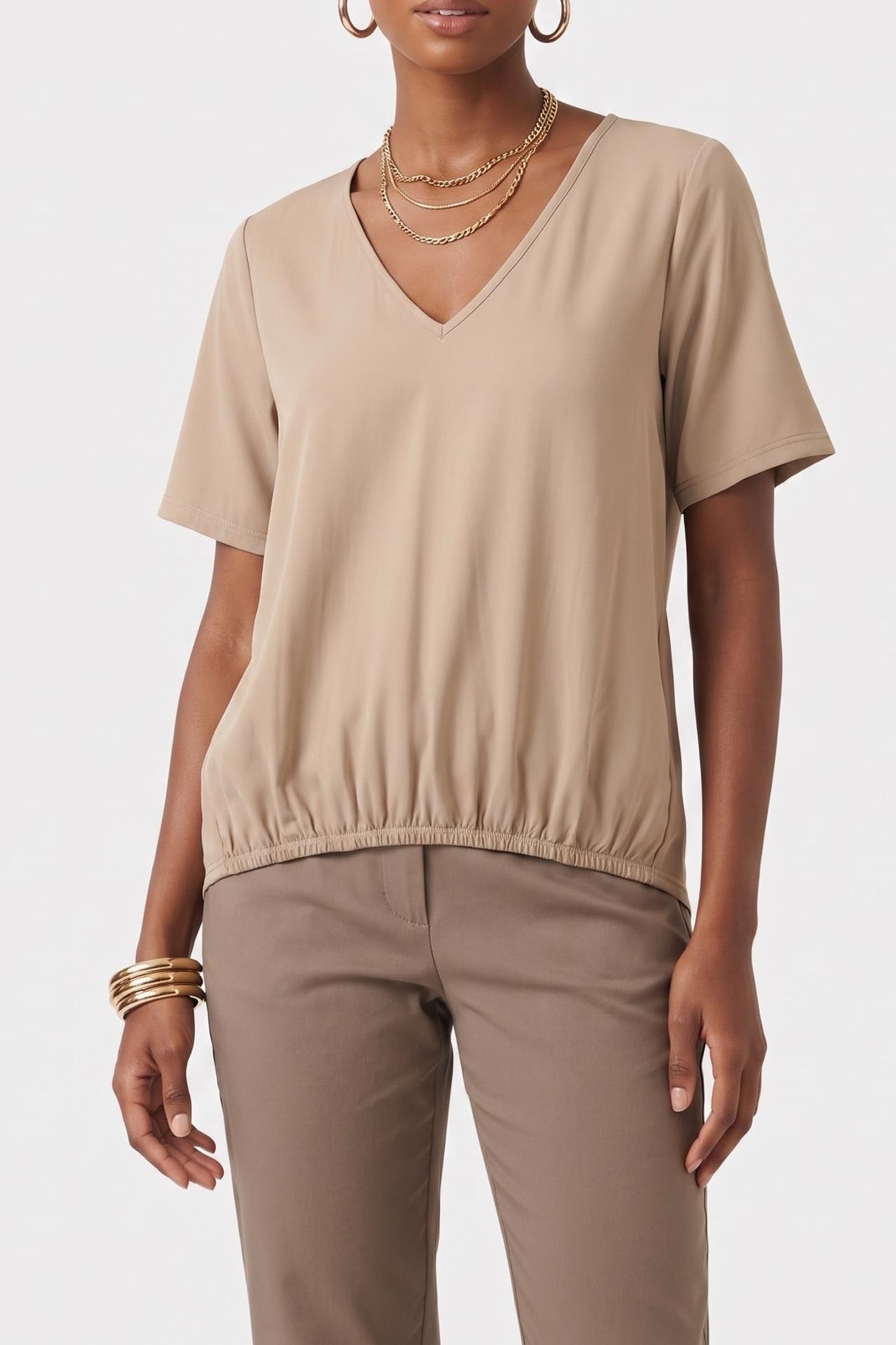 Studio Anneloes Vicky Shirt Clay Maat: XXL | Blouses Outlet | Dames | Beige