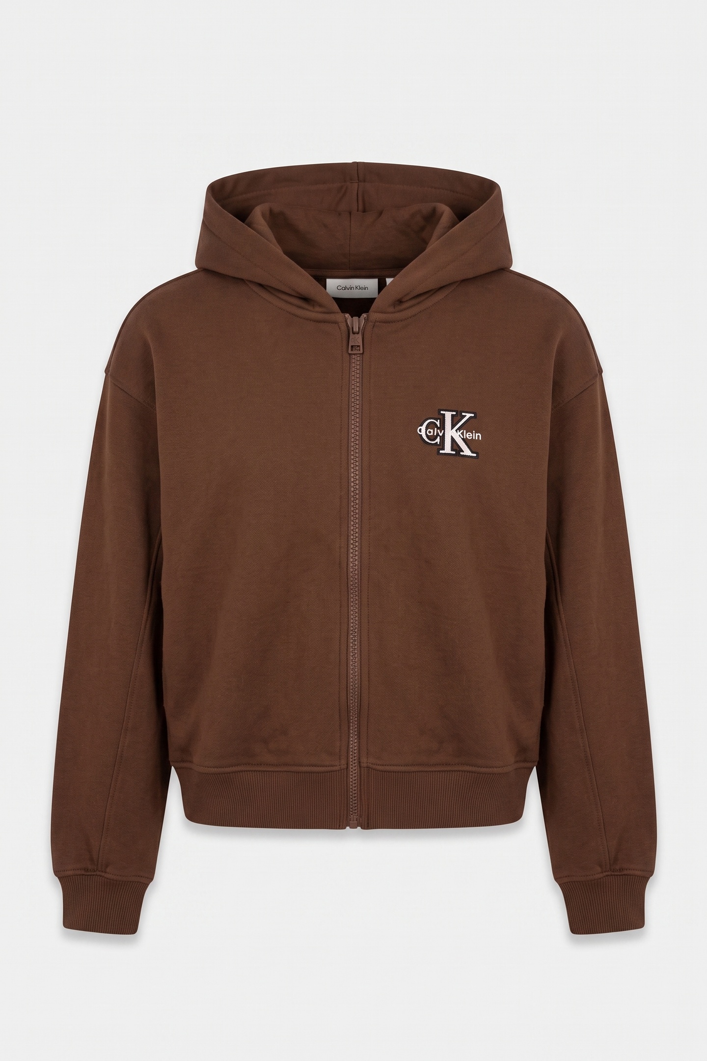 Calvin Klein Girls Terry Monologo Zip-up Rocky Road Taglia: 10 | Abbigliamento Sportivo Outlet | kids