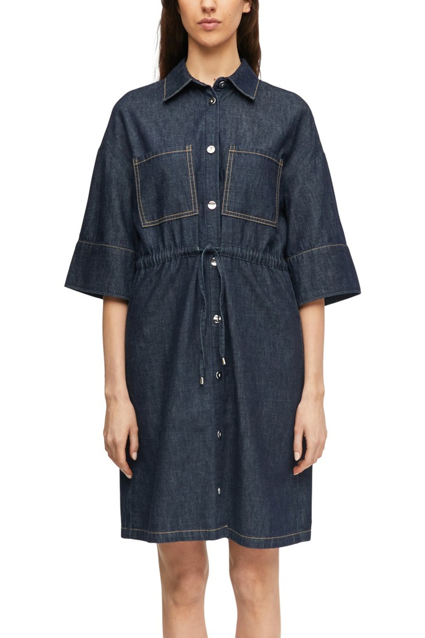 Comma  Dresses Blue Denim Maat: 42 | Blousejurken Outlet | Dames | Blauw