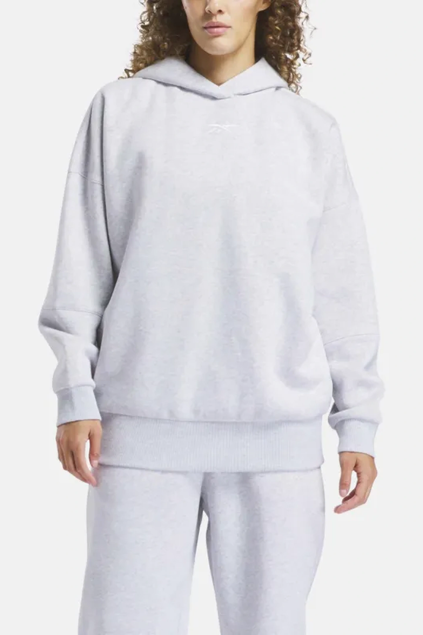 Reebok Lux Oversized Hoodie Light Grey Heather Maat: M | Hoodies Outlet | Dames | Grijs