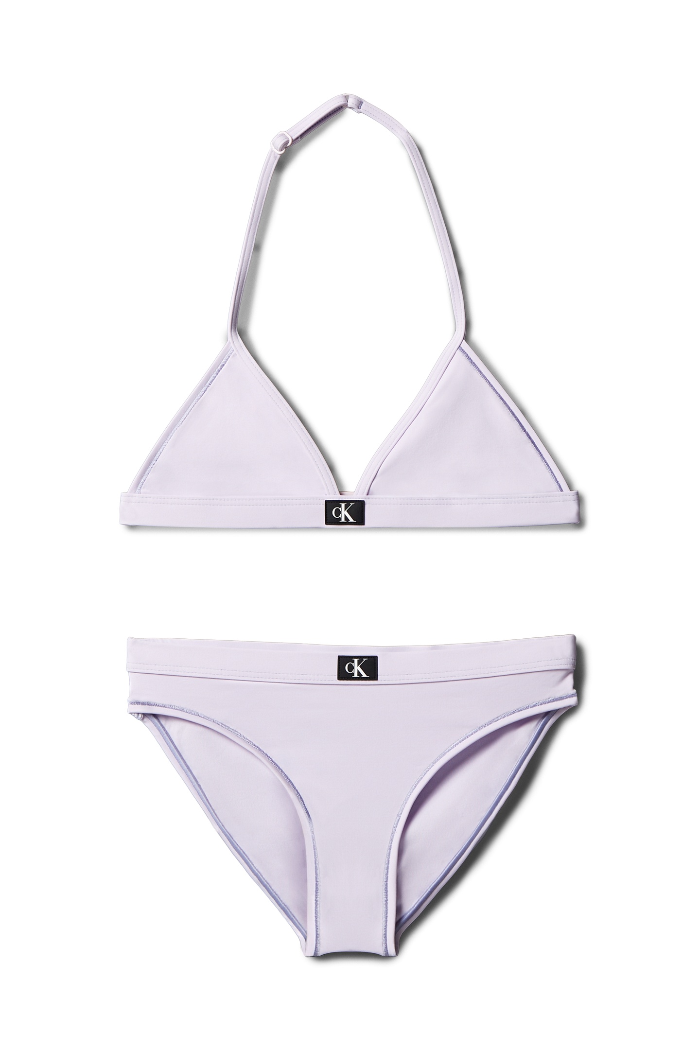 Calvin Klein Girls Triangle Bikini Set Lilac Maat: 8-10 | Badmode Outlet | kids | Paars