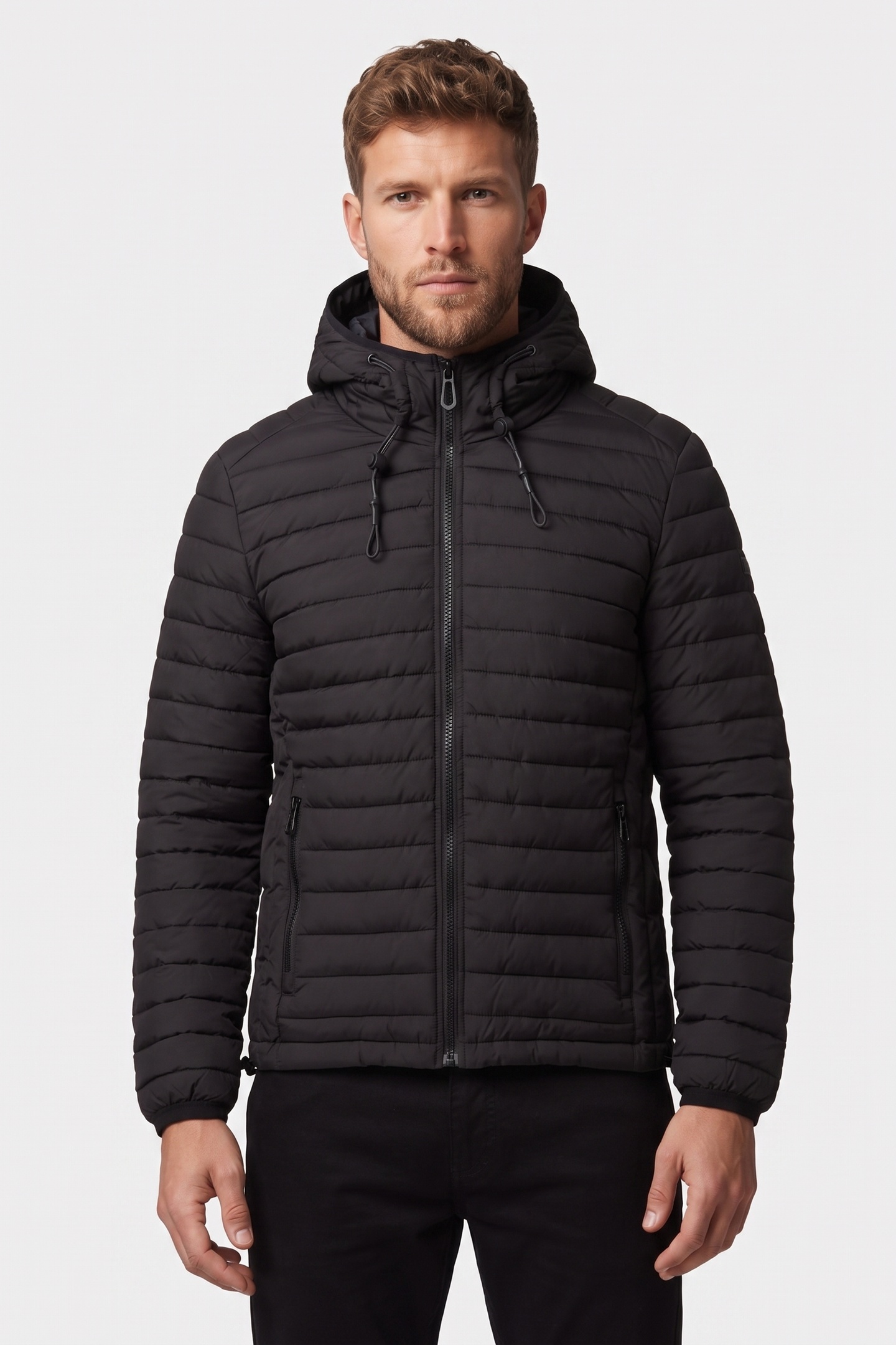 No Excess Jacket Hooded Short Fit Padded Black Maat: XL | Winterjassen Outlet | Heren | Zwart