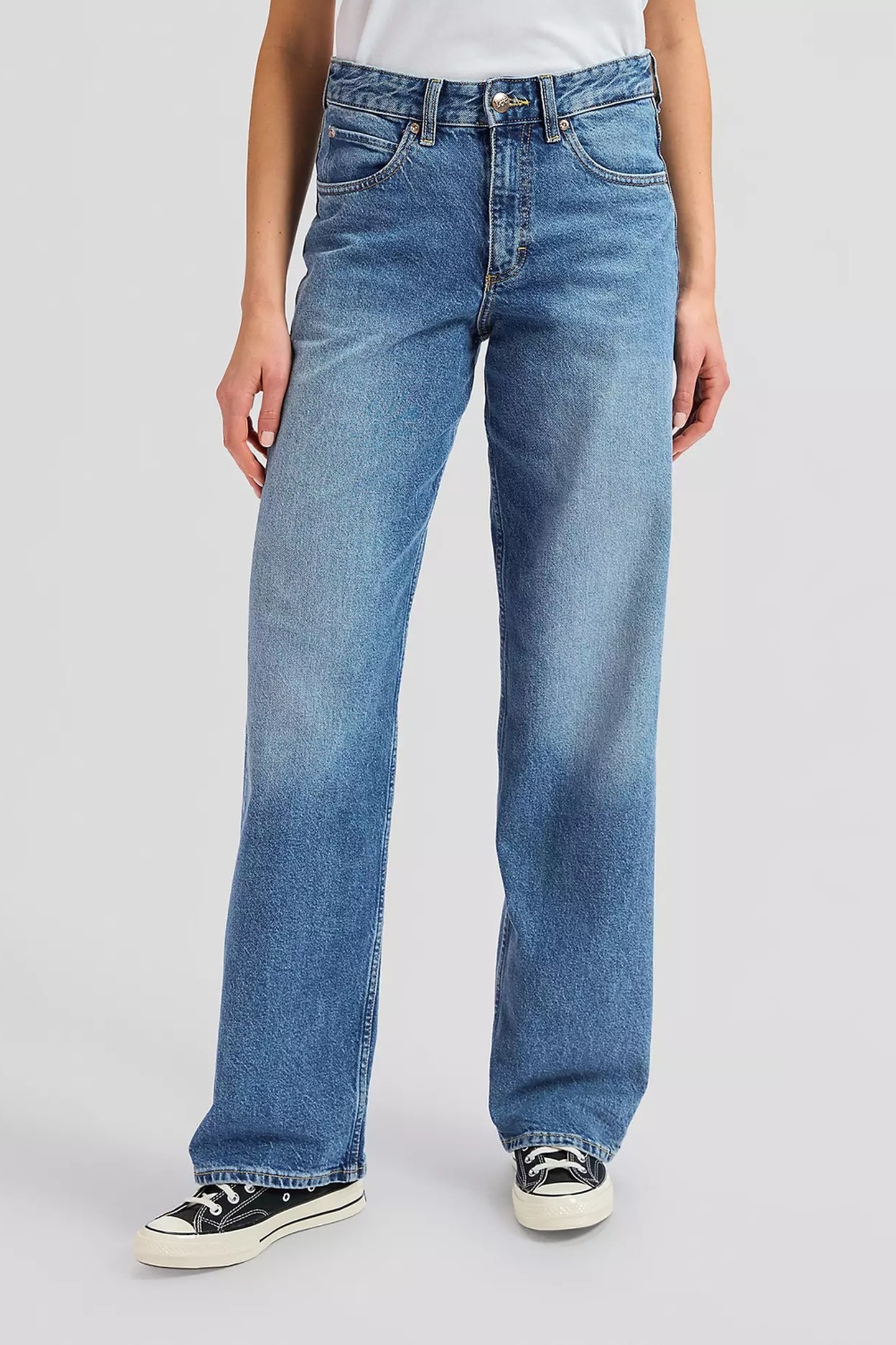 Lee Rider Loose Modern Mid Jeans Maat: W28L31 | Jeans Outlet | Dames | Blauw