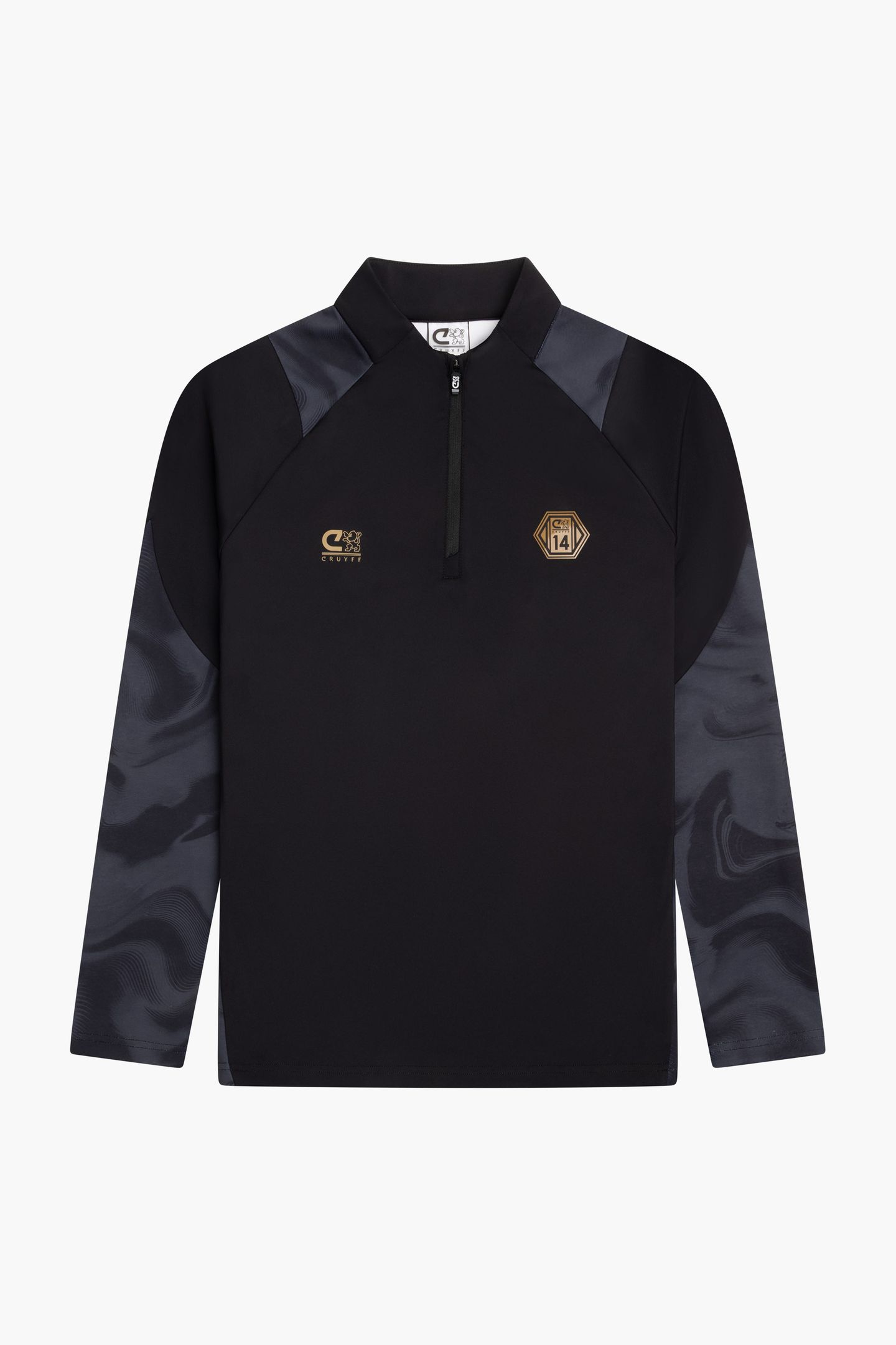 CRUYFF Defense 1/4 Zip Top Black Maat: 164 | Sportkleding Outlet | kids | Zwart