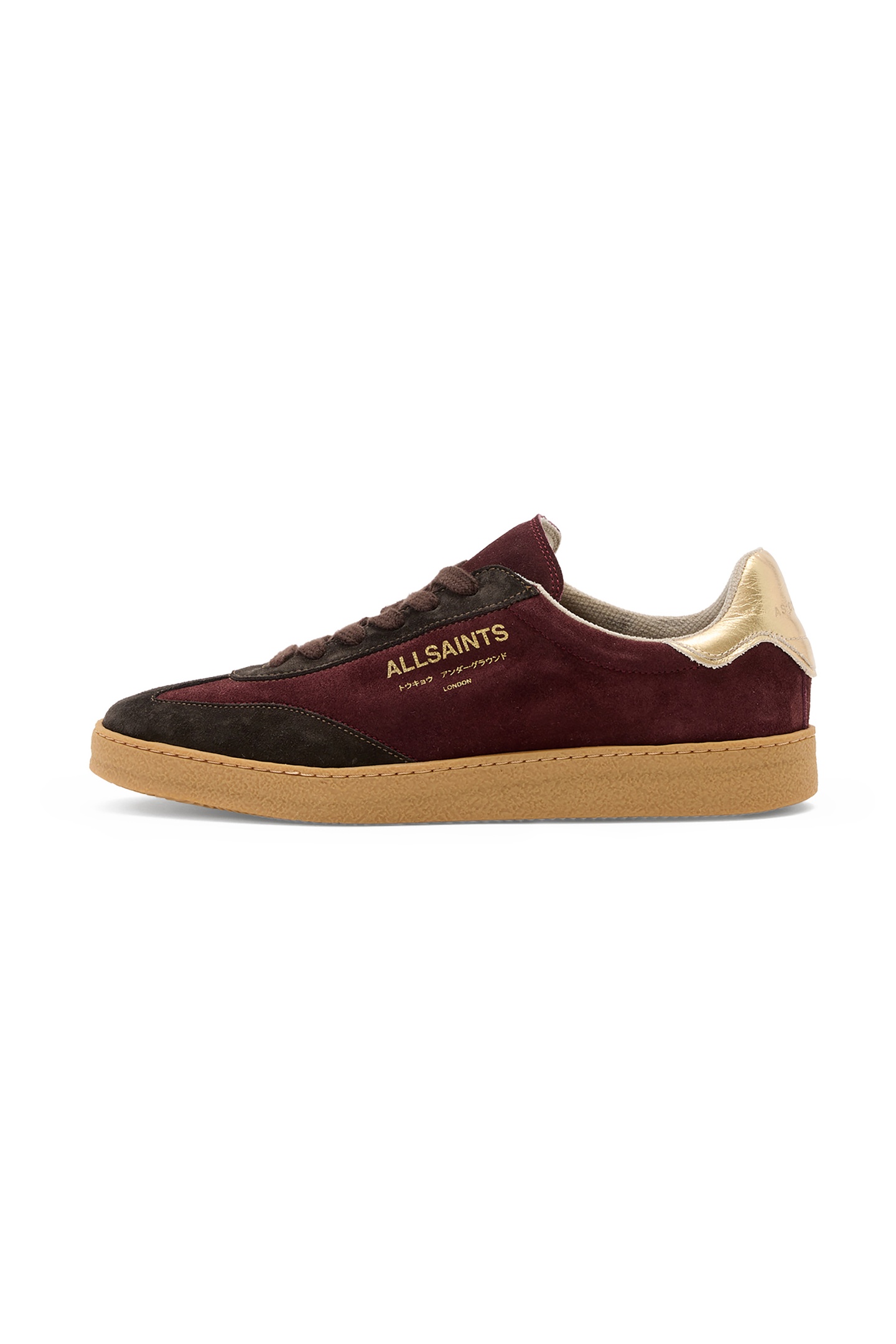 AllSaints Thelma Suede Sneaker Titan Red/brown Maat: 37 | Sneakers Outlet | Dames | Bruin