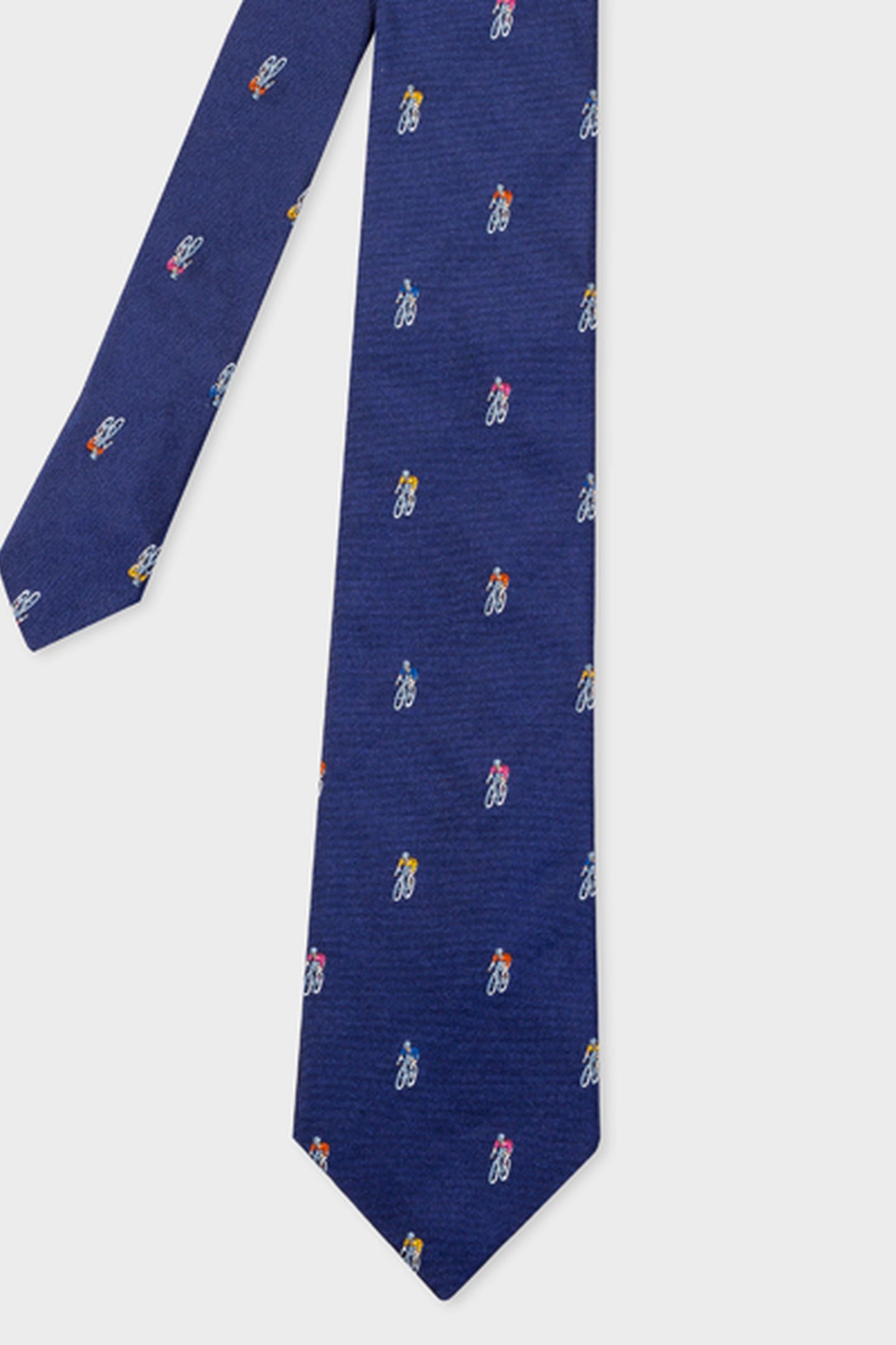 Paul Smith Men Tie Cyclists Cobalt Blue Size: 6 | Ties Outlet | Heren | Blauw