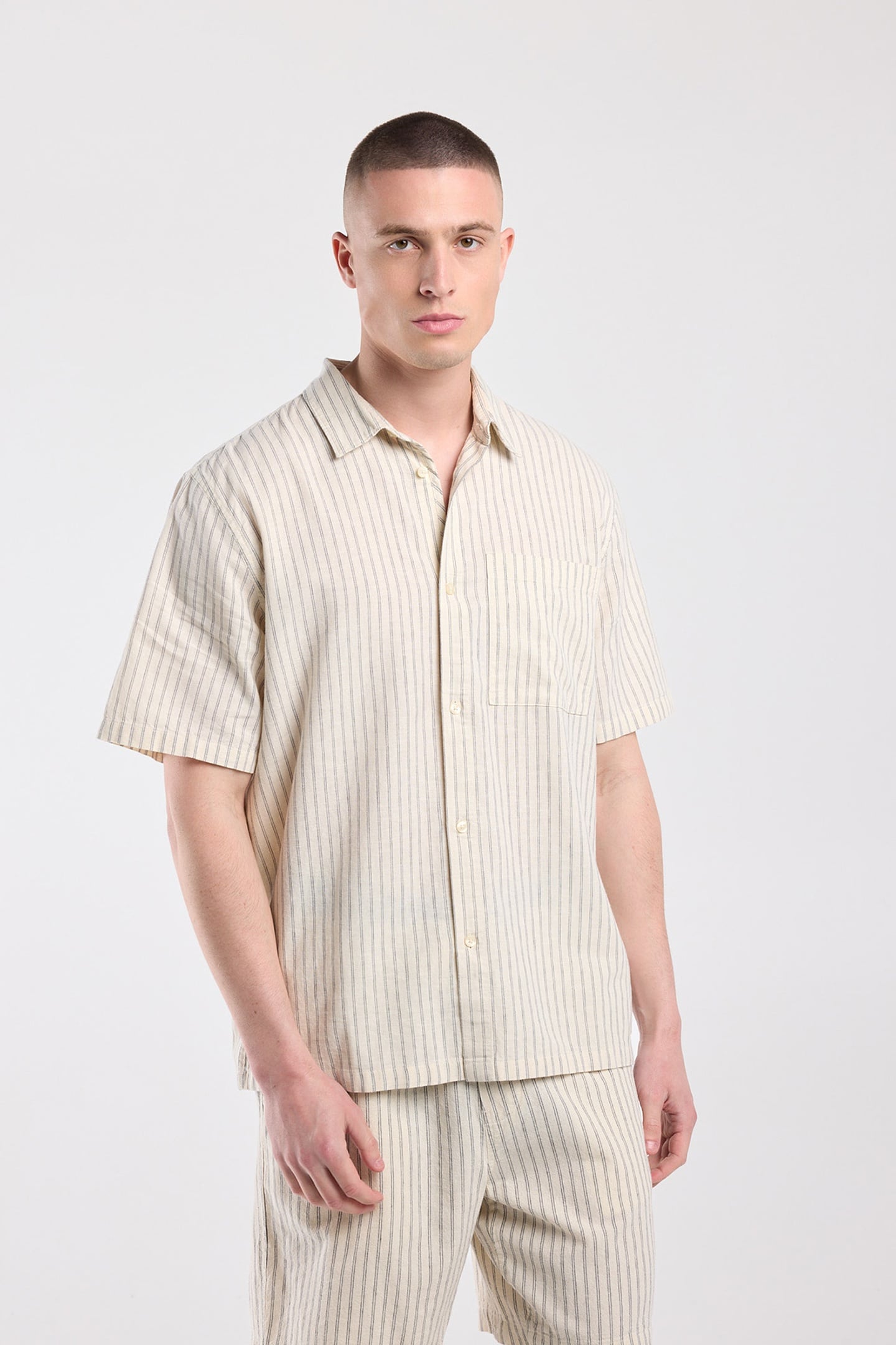 America Today Ido White/grey Maat: XXL | Casual Overhemden Outlet | Heren | Wit