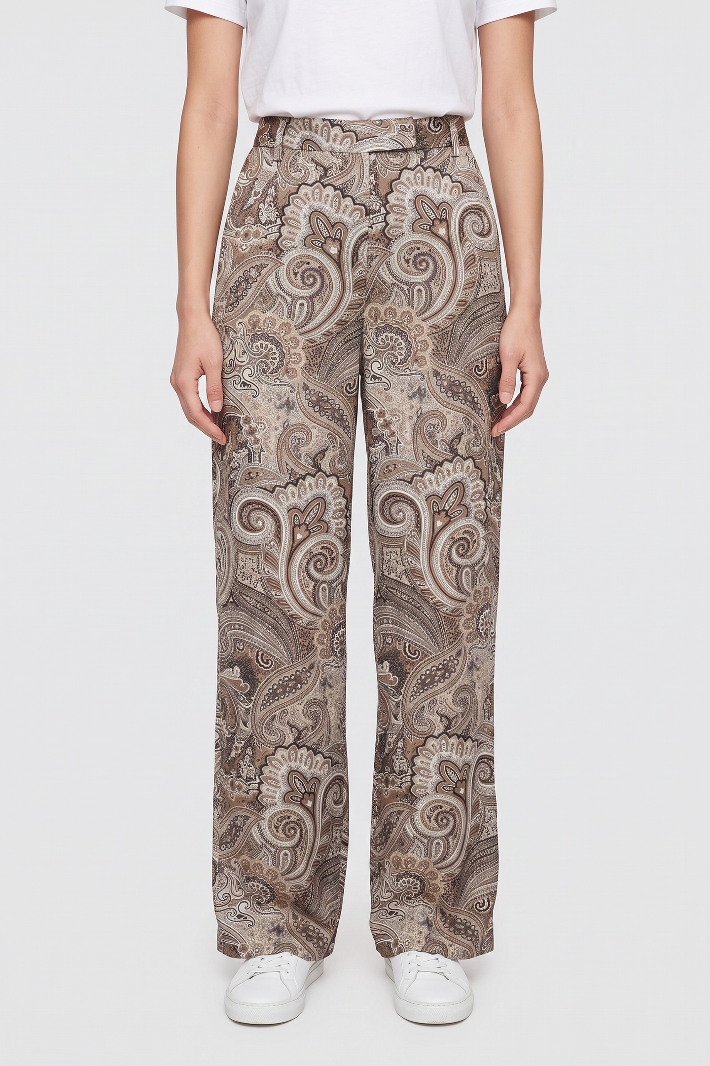 GUESS Loredana Straight Pa Floral Paisley Taupe Taglia: 36 | Pantaloni Outlet | Donna | Nero