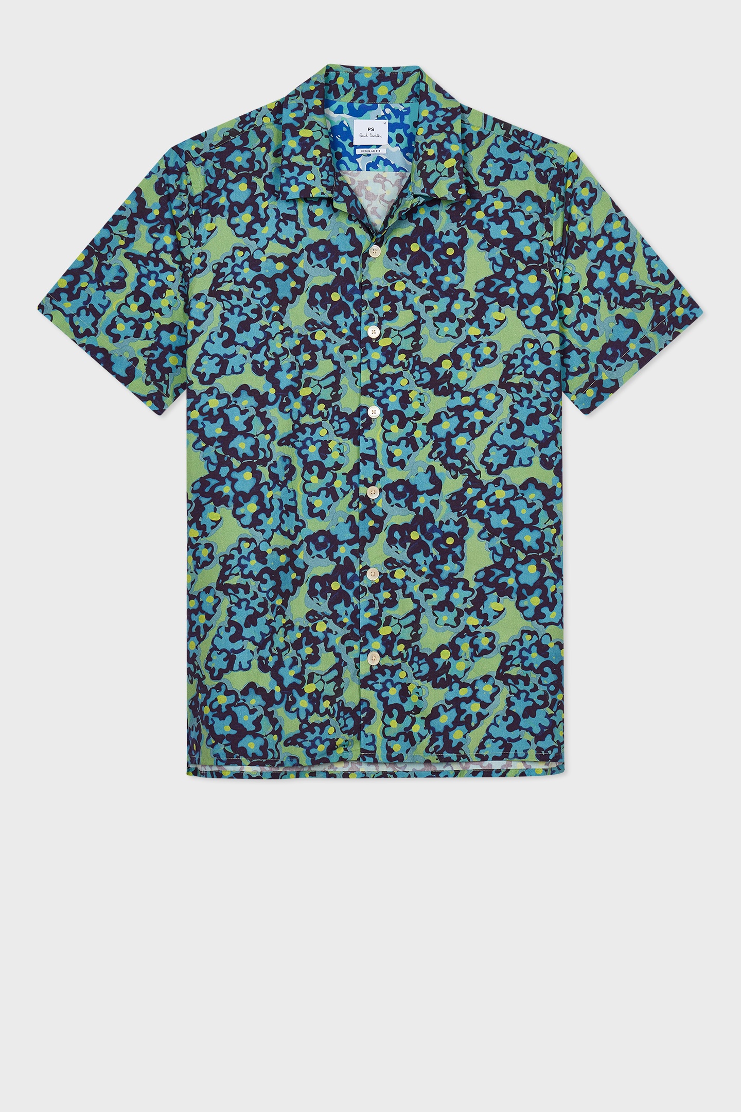 Paul Smith Mens Ss Regular Fit Shirt Lt Greyish Green Maat: S | Casual Overhemden Outlet | Heren | Blauw