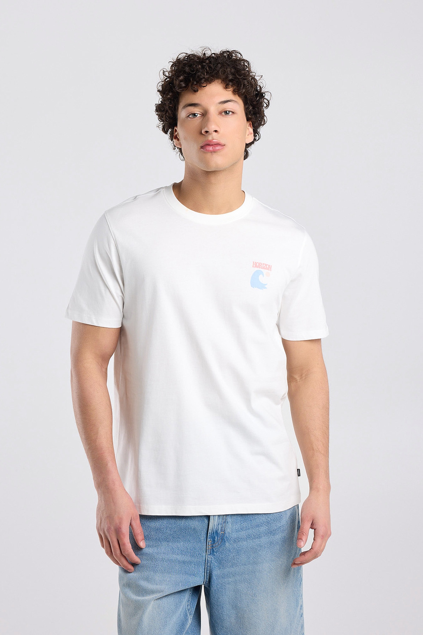 America Today Edson Ivory Maat: L | Basic T-Shirts Outlet | Heren | Wit