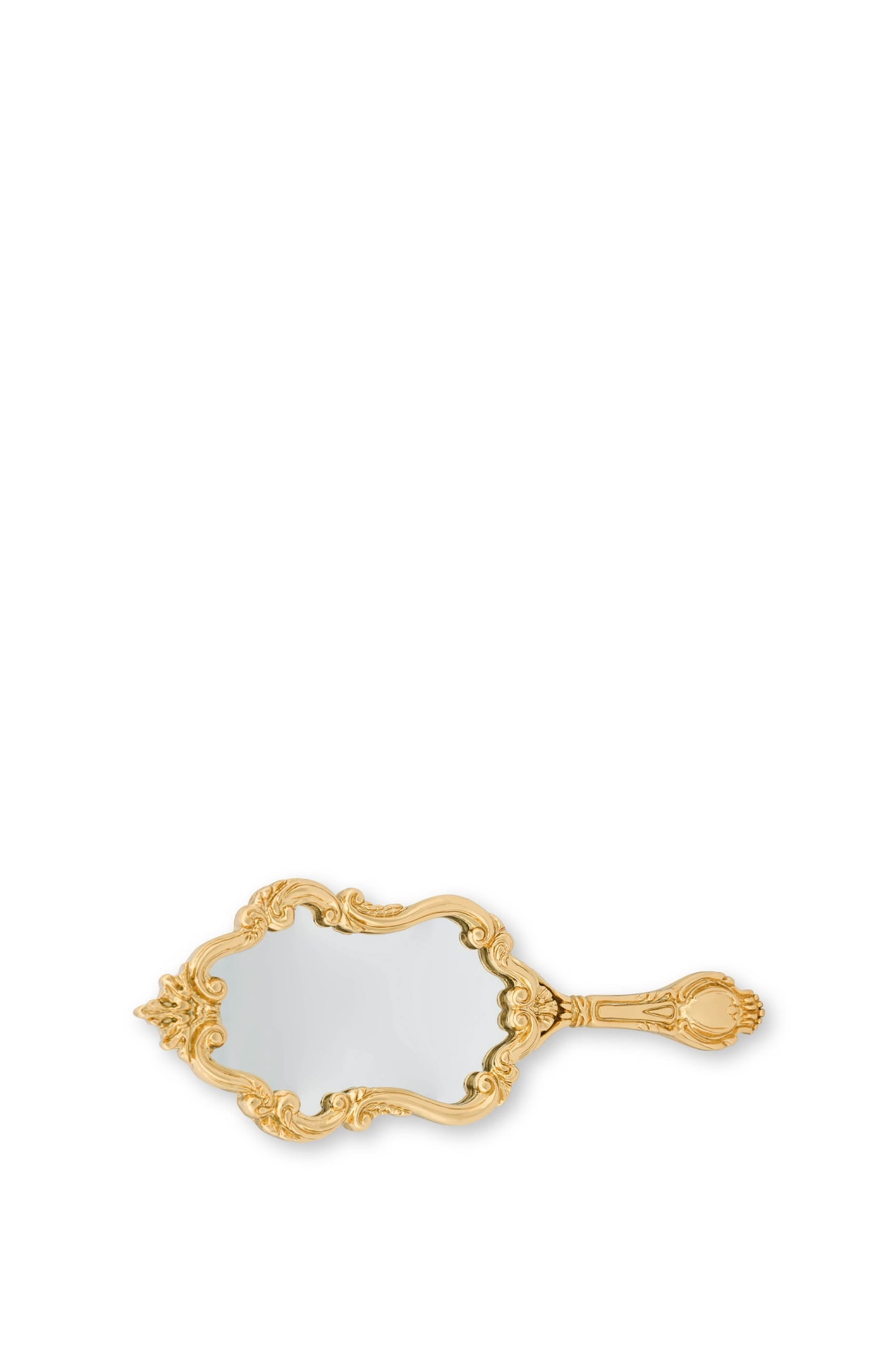 Moschino Baroque Hand Mirror Brooch Gold Maat: OS | Broches Outlet | Dames | Goud