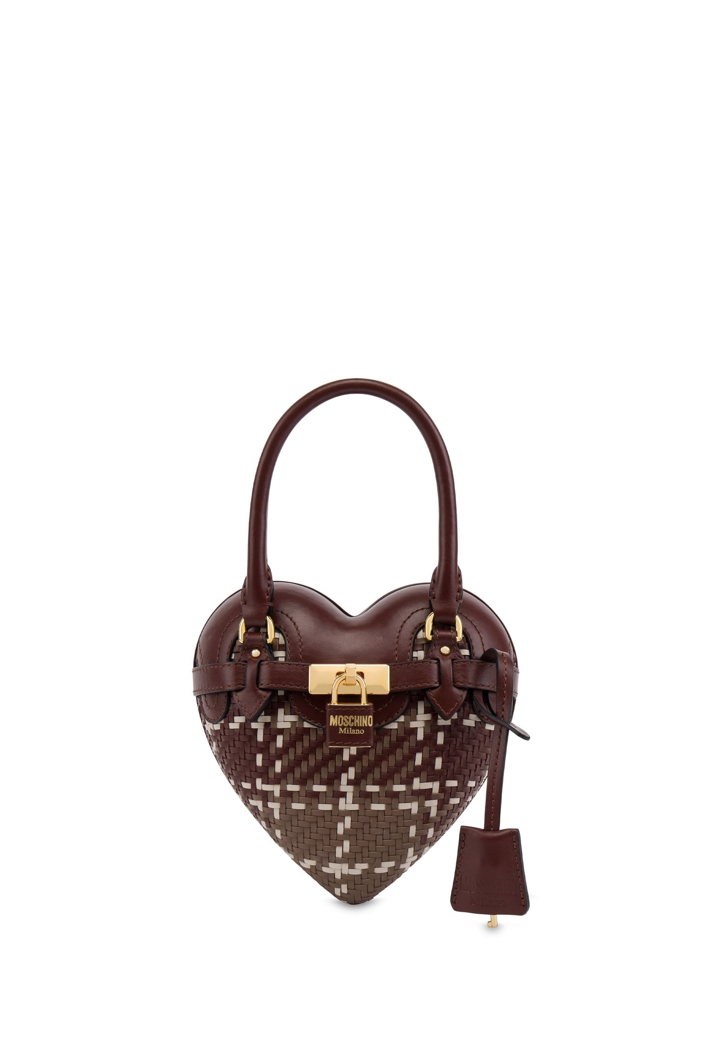 Moschino  Heartbeat Bag Check White Maat: OS | Handtassen Outlet | Dames | Bruin