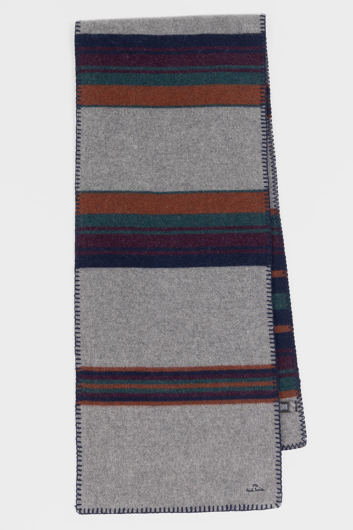 Paul Smith Men Scarf Ps Orgnc Strp Slate Maat: OS | Handschoenen Outlet | Heren | Grijs