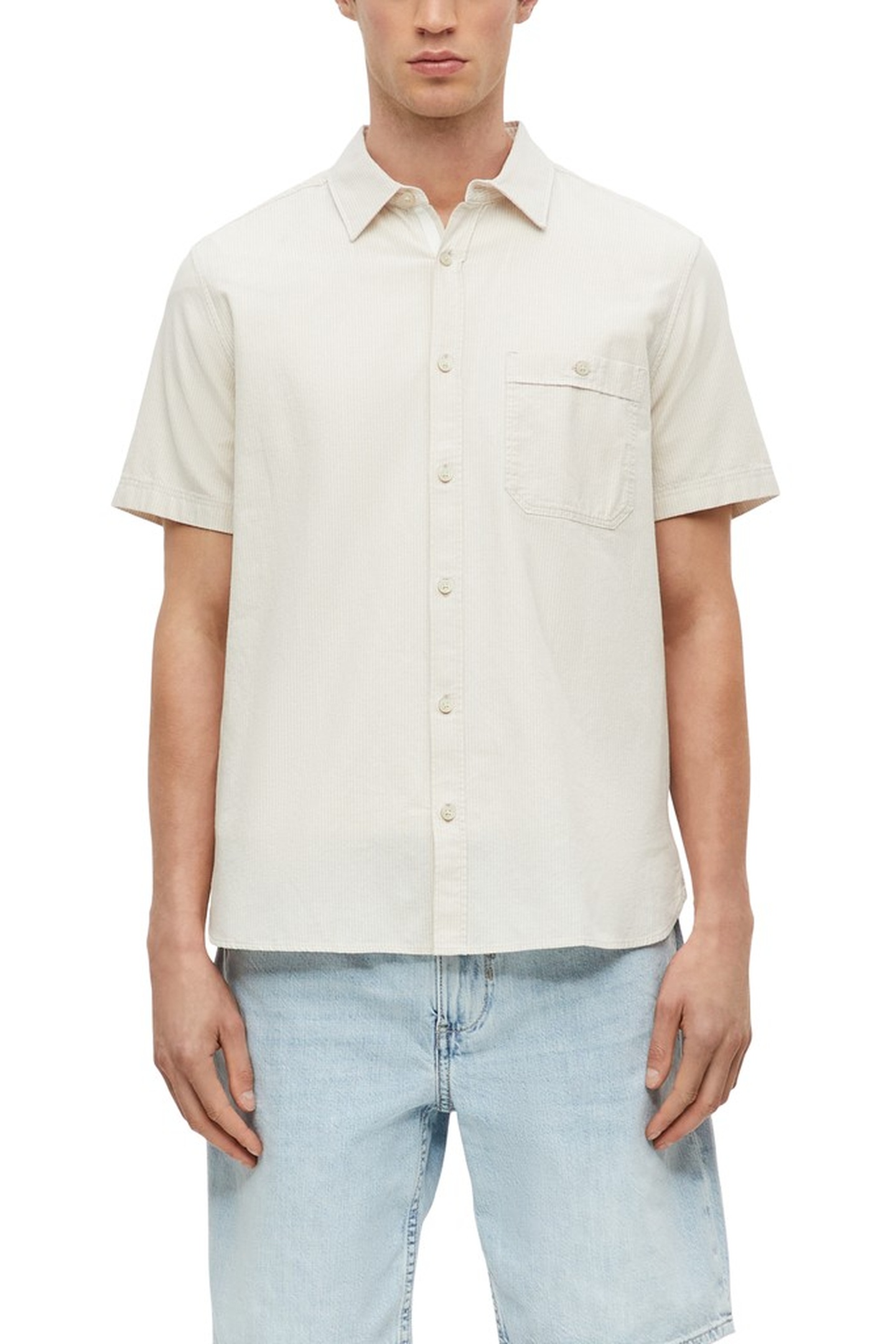 s.Oliver  Shirts Beige Maat: L | Casual Overhemden Outlet | Heren | Beige