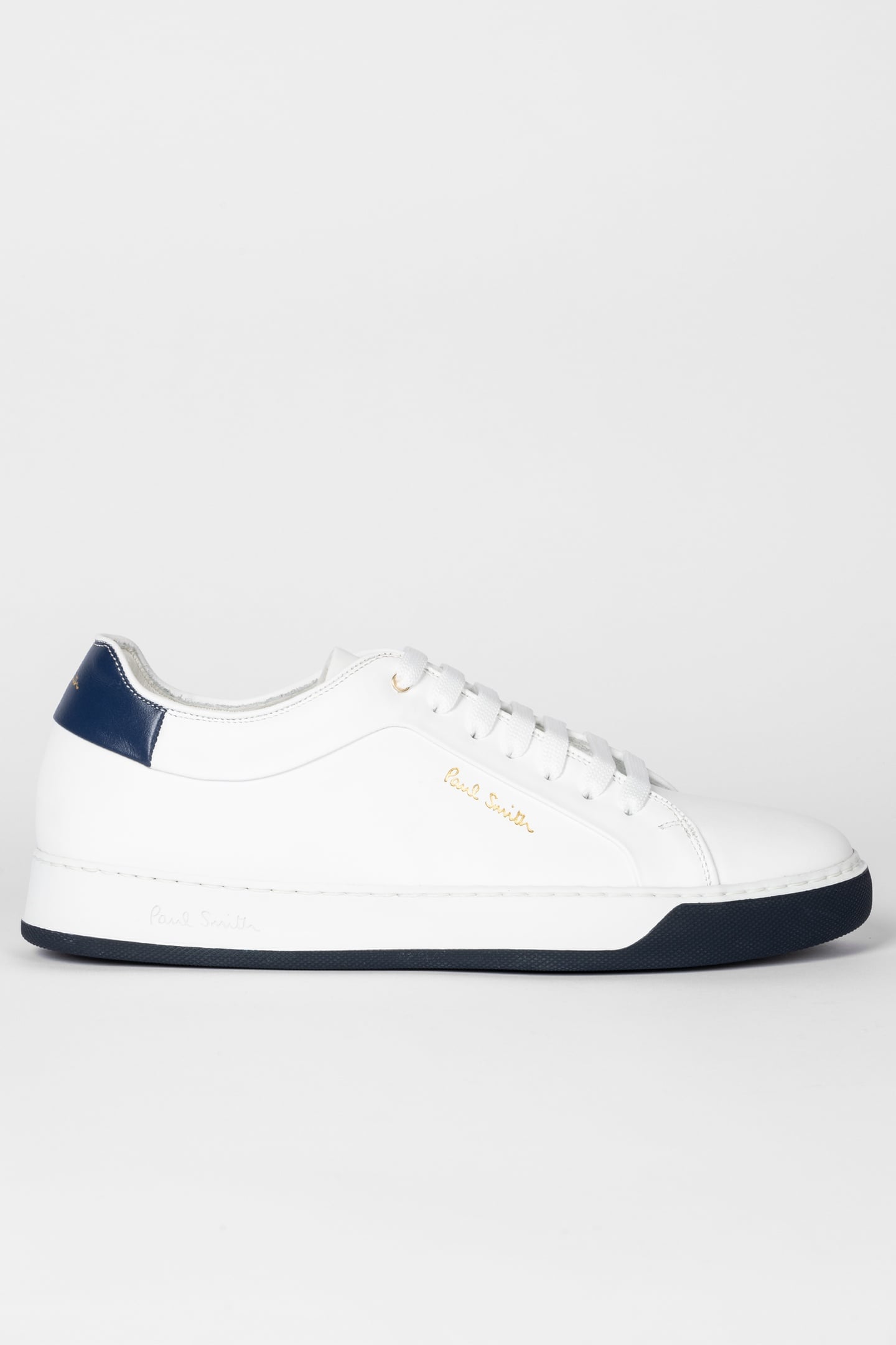 Paul Smith Mens Shoe Basso White Navy Sole White Größe: 42 | Trainers Outlet | Herren | Weiß