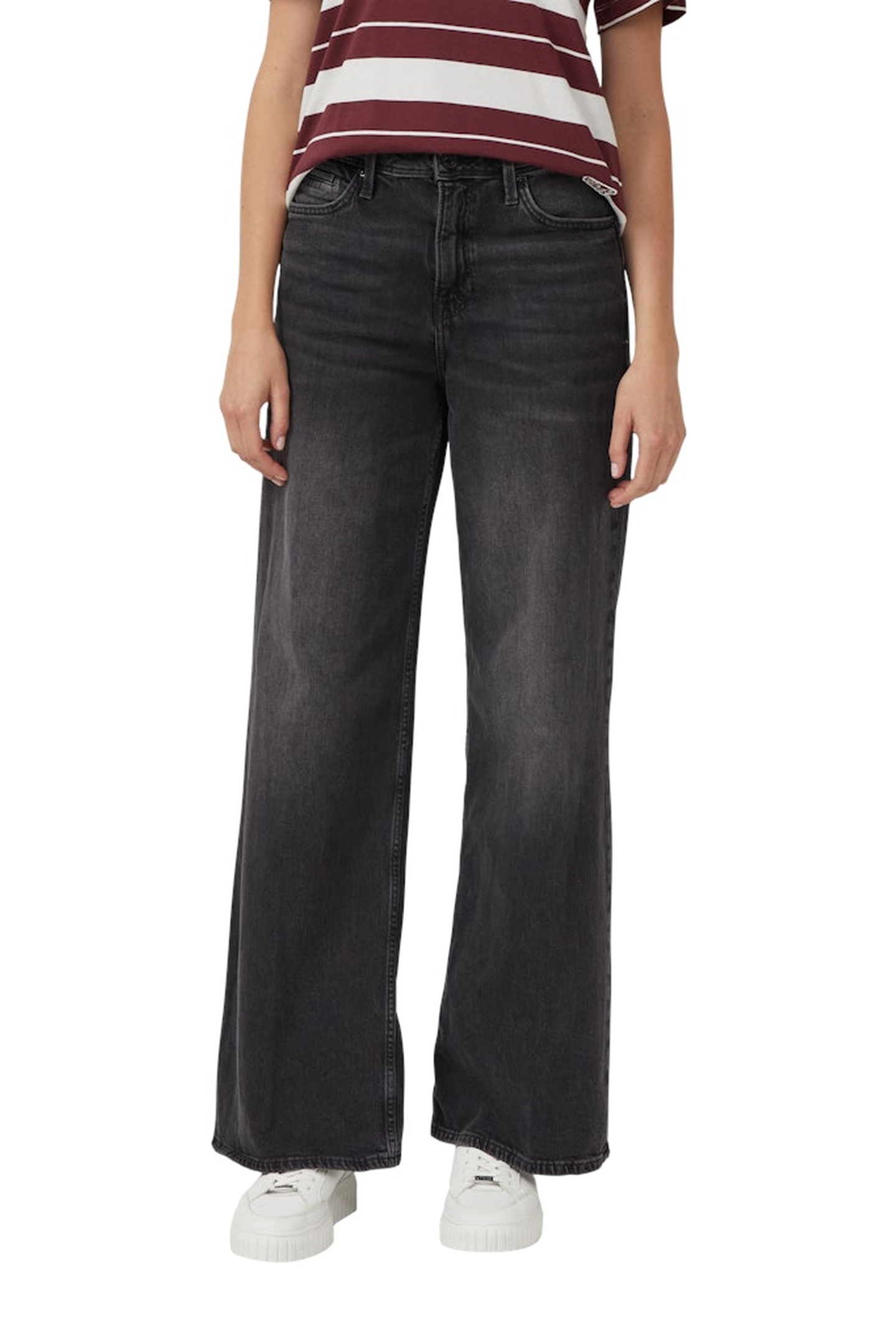 s.Oliver Jeans Grey/black Denim Maat: W46L32 | Jeans Outlet | Dames | Zwart