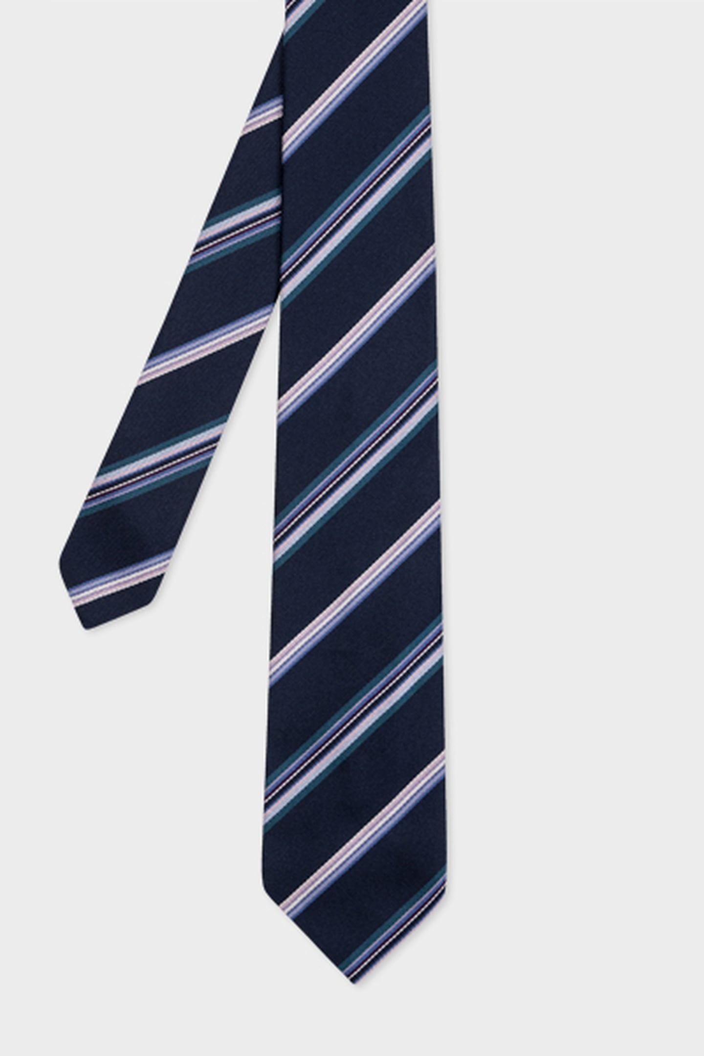 Paul Smith Men Tie Multicol Stripe Navy Size: 8 | Ties Outlet | Heren | Blauw