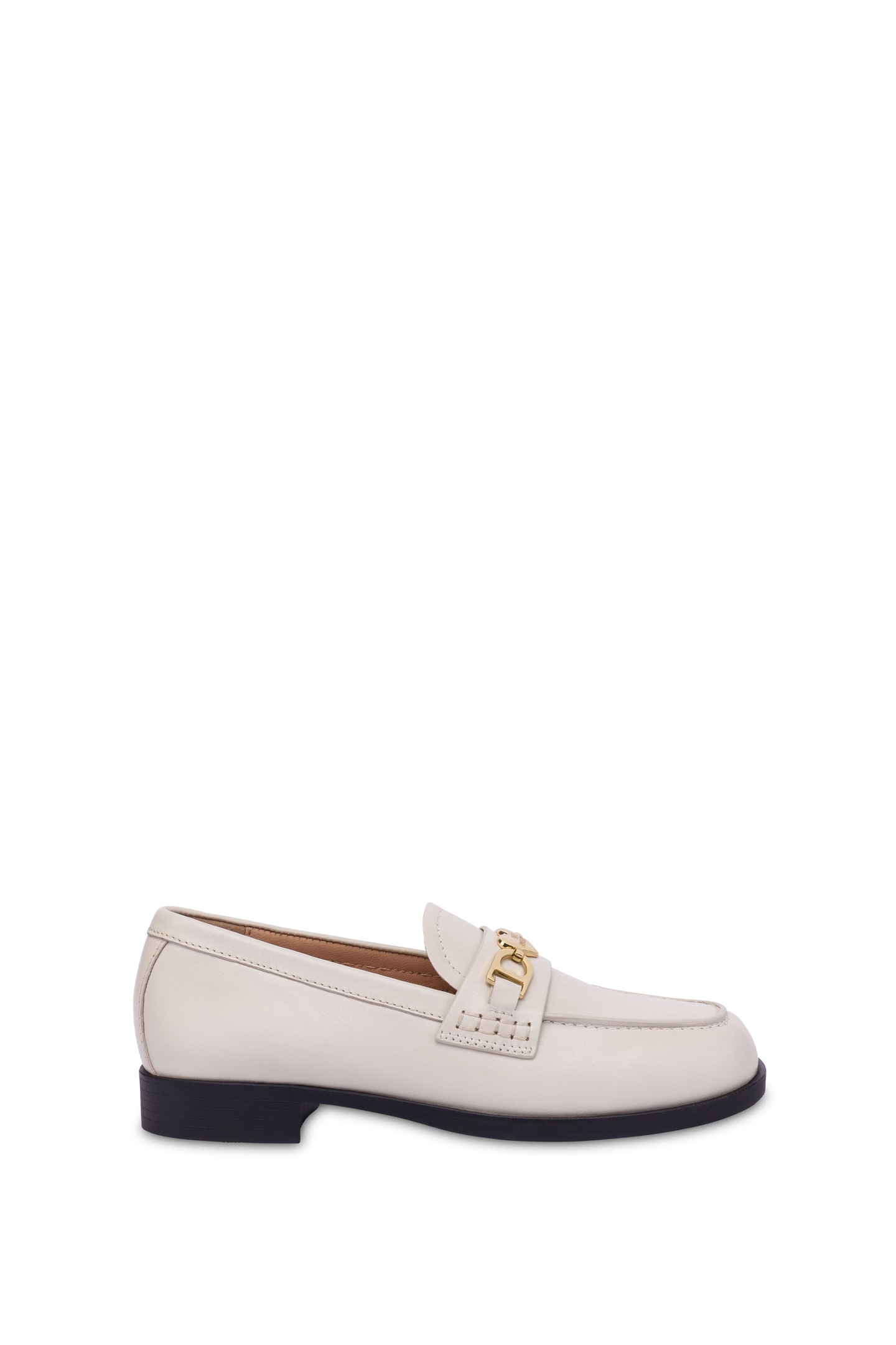 Moschino Calfskin Varsity Moccasins White Taille: 36 | Mocassins Outlet | Femme | Blanche
