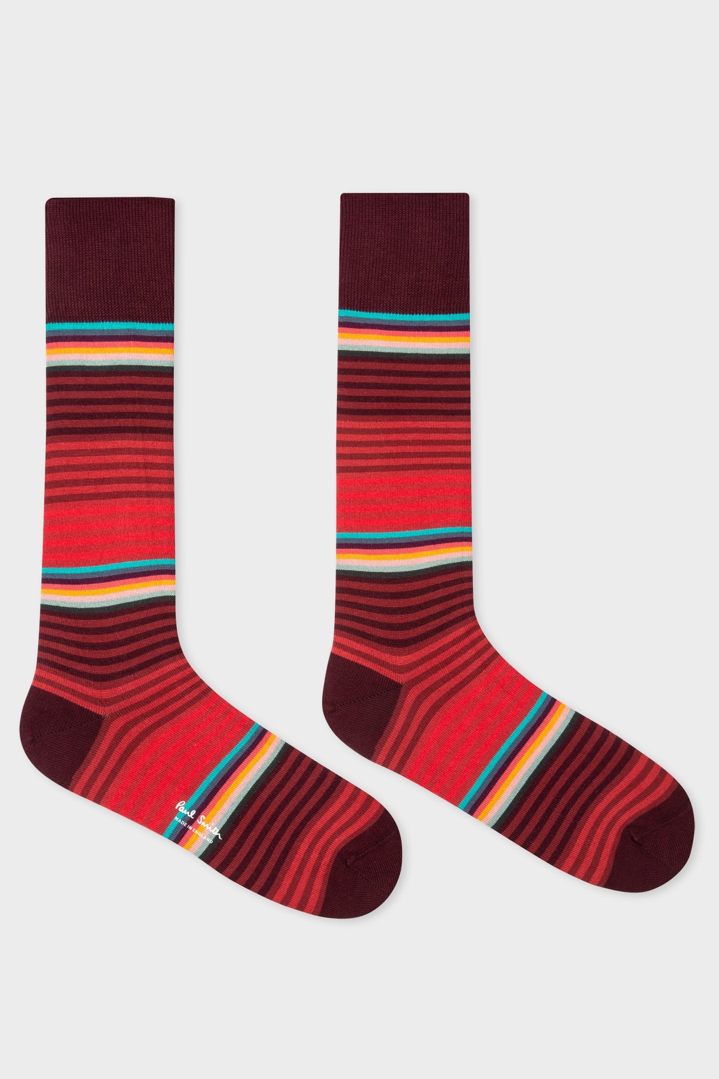 Paul Smith Men Sock Graded Block Red Size: OS | Socks Outlet | Heren | Rood