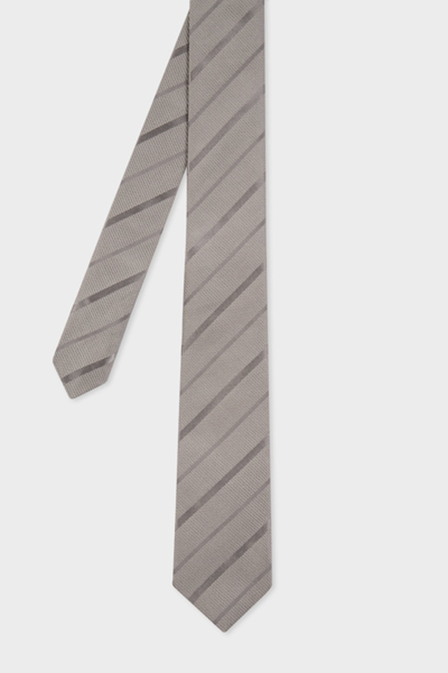 Paul Smith Men Tie Texture Strp Grey Size: 6 | Ties Outlet | Heren | Grijs
