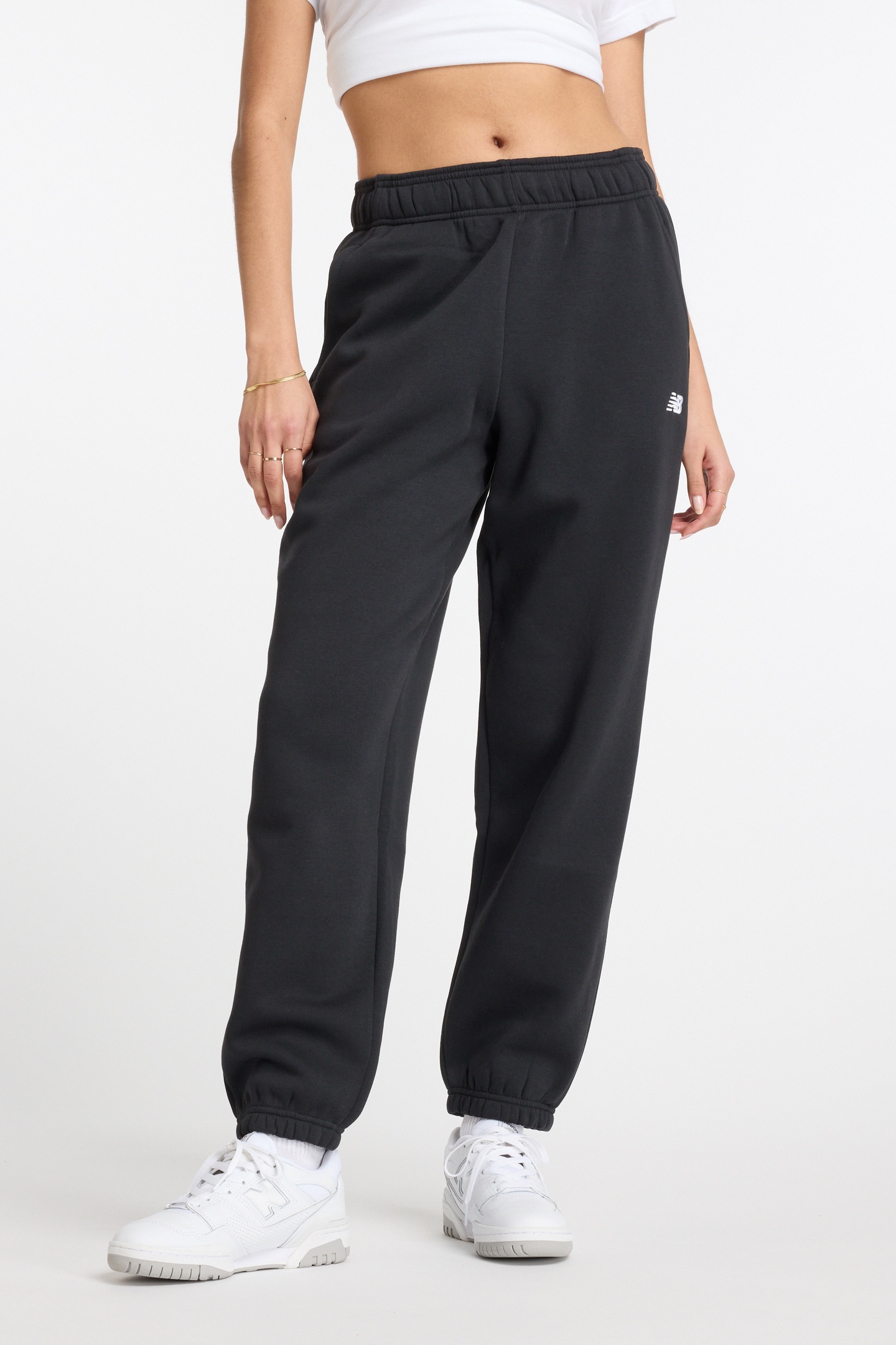 New Balance Sport Essentials Fleece Jogger Black Maat: L | Joggingbroeken Outlet | Dames | Zwart