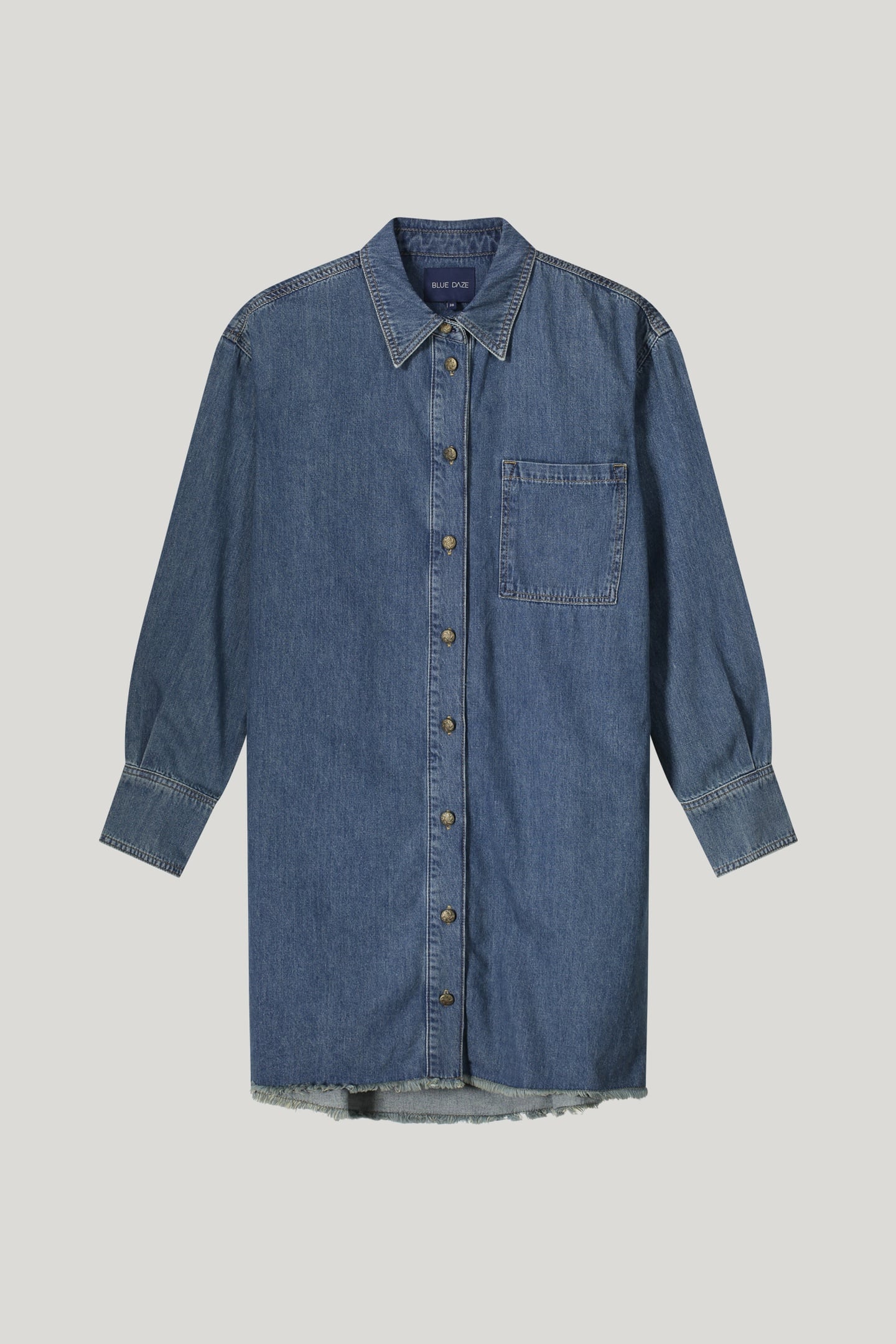 Summum Woman Denim Shirt Dress Light Cotton Twill Bleached Denim Maat: 36 | Blousejurken Outlet | Dames | Blauw