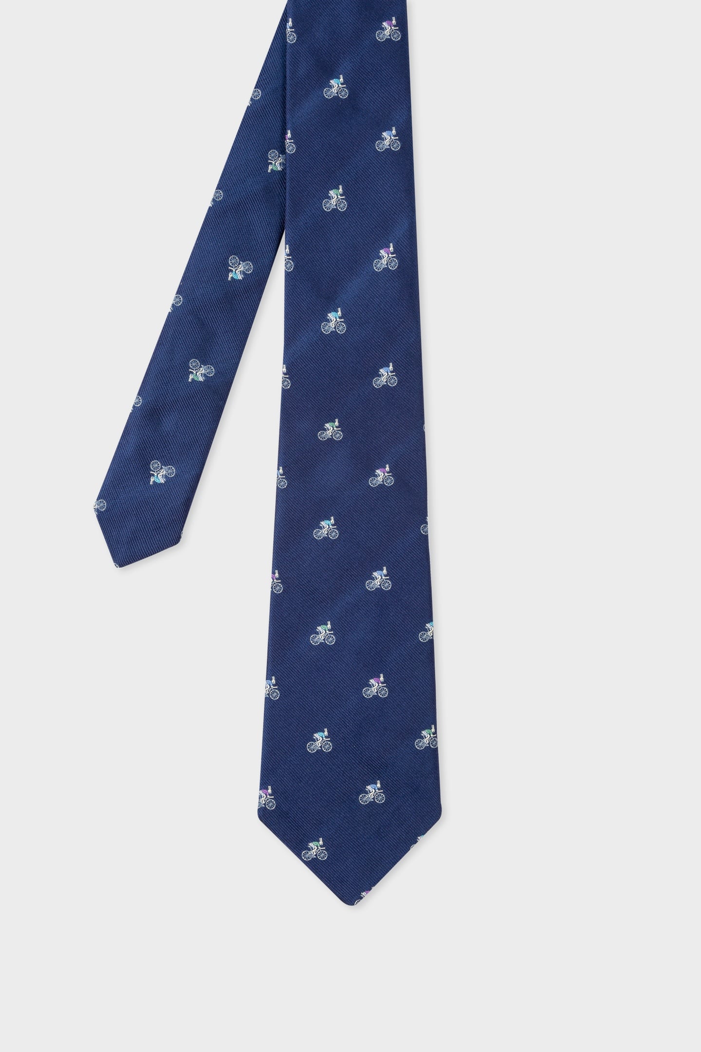 Paul Smith Men Tie Rabbit On Bike Navy Size: 8 | Ties Outlet | Heren | Blauw