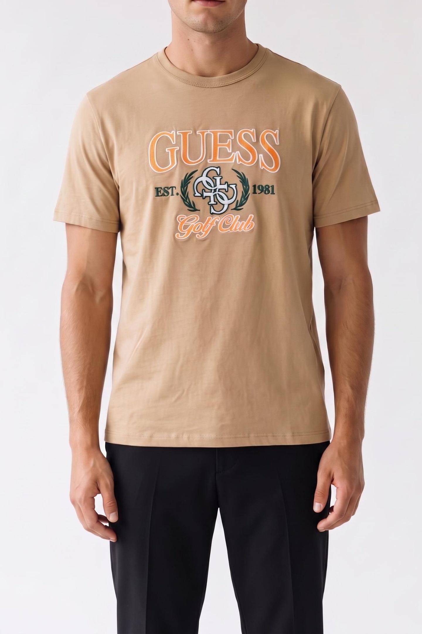 GUESS Ss Cn  4g Tee Desert Mud Taglia: S | Magliette basic Outlet | Uomo