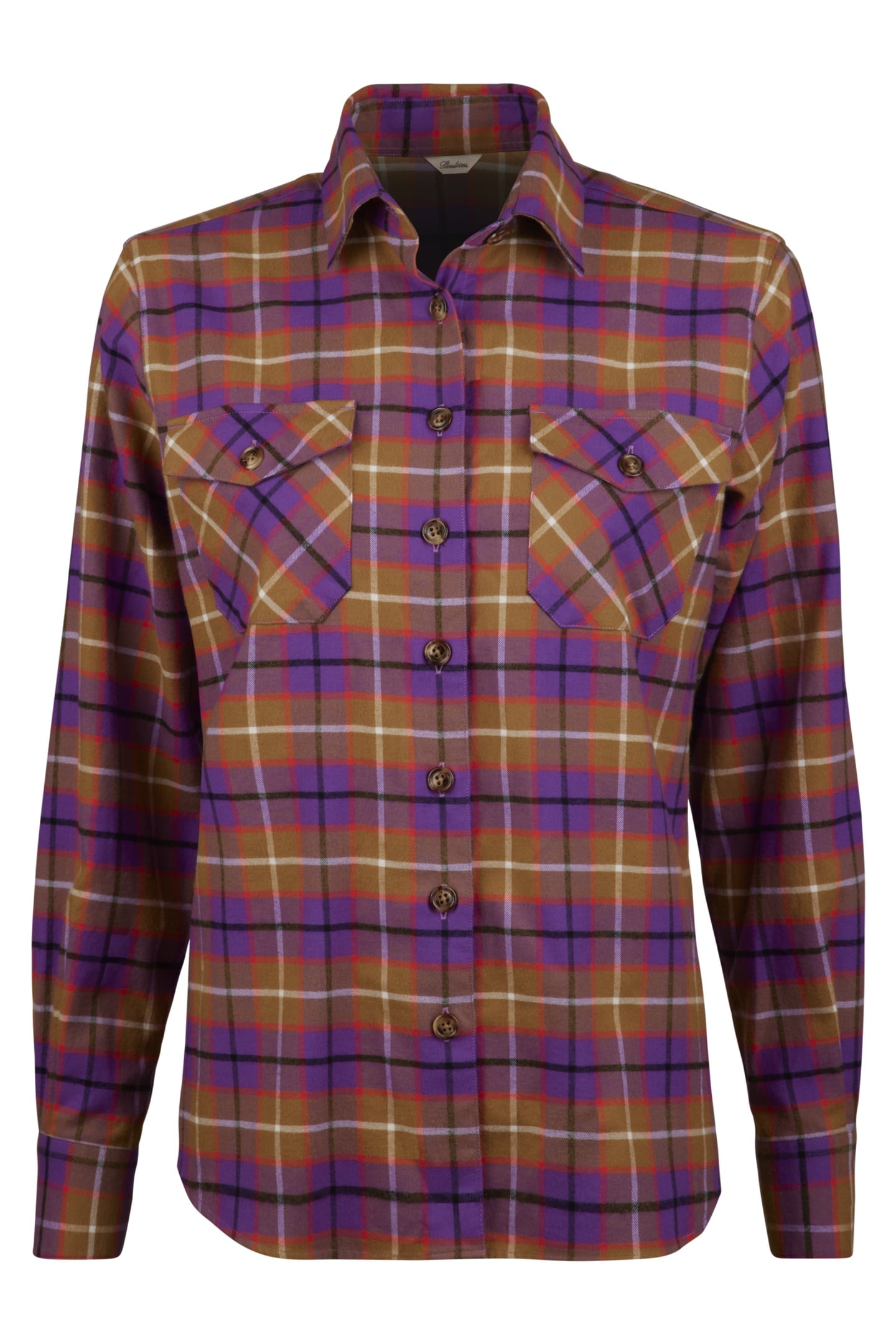 Stenströms Felice Shirt Purple Check Maat: 34 | Longsleeves Outlet | Dames | Paars