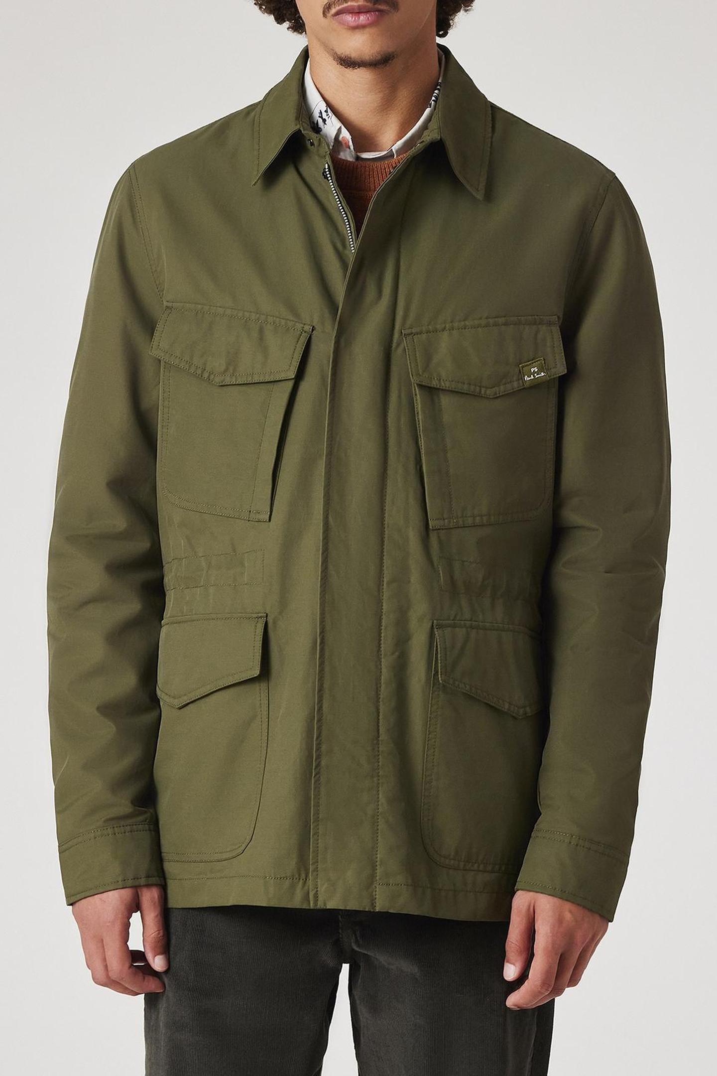 Paul Smith Mens 4 Pocket Jacket Olive Green Maat: XL | Legerjassen Outlet | Heren | Bruin