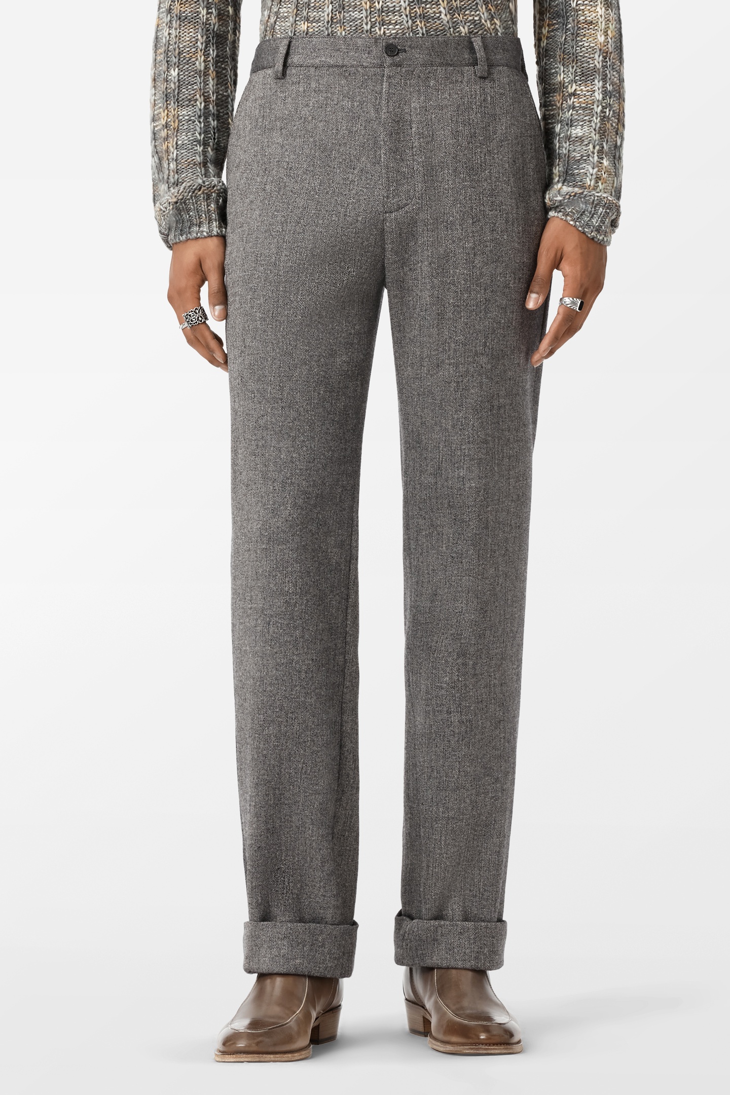 John Varvatos Malcolm Pant Sting Ray Maat: 56 | Tailored Broeken Outlet | Heren | Grijs