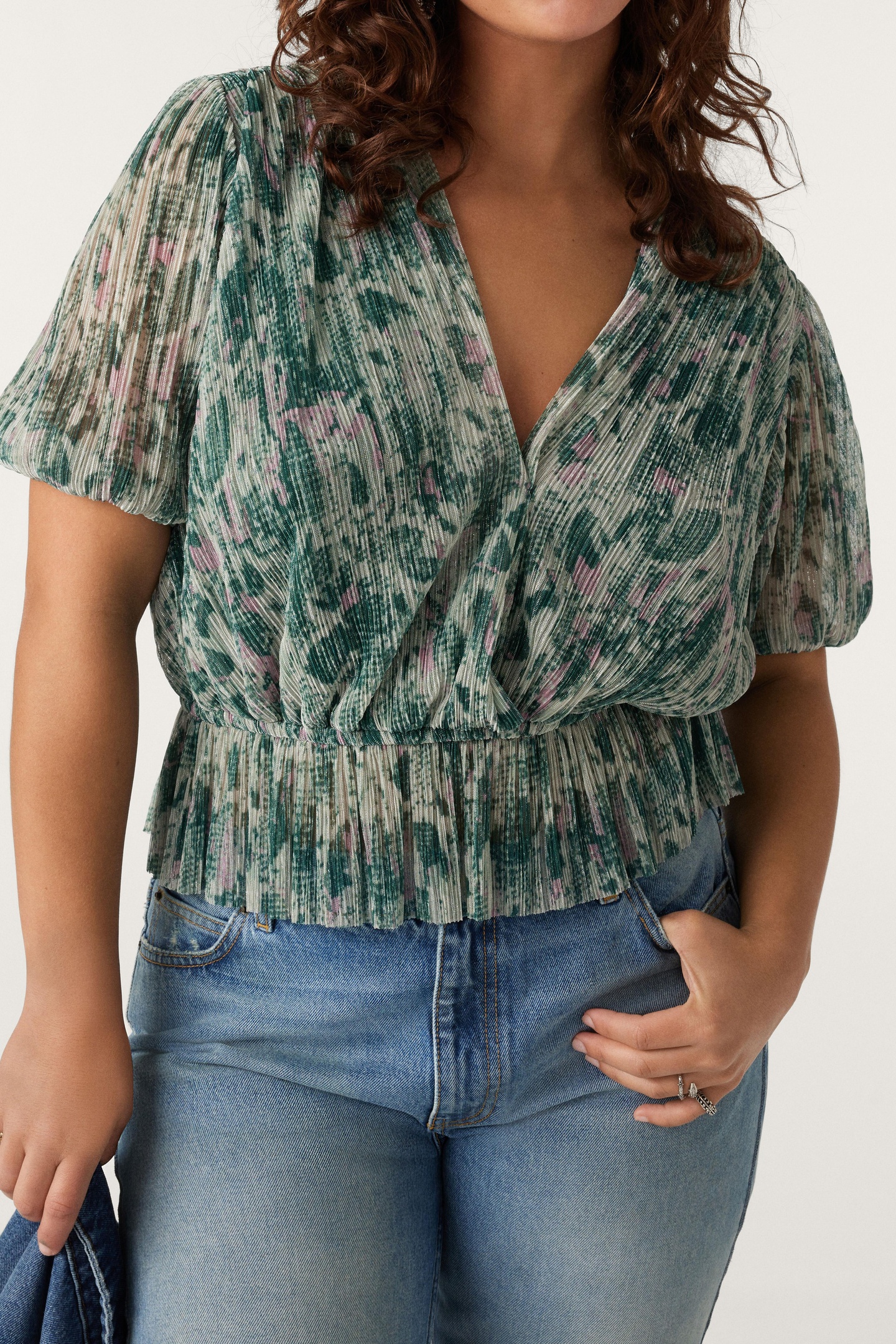BA&SH Short Sleeves Top Vert Maat: S | Blouses Outlet | Dames | Groen