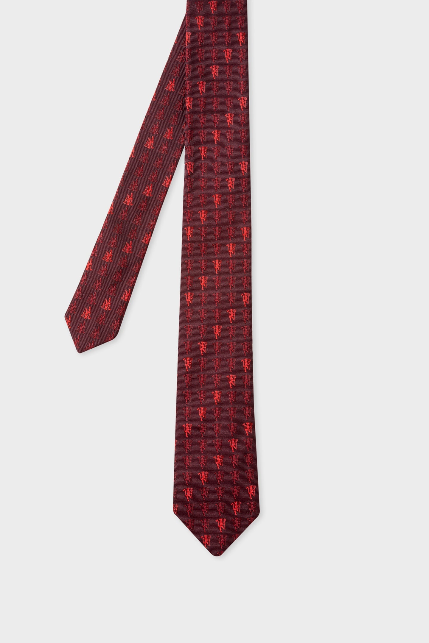 Paul Smith Men Tie 6cm Man United Burgundy/ Borde Size: OS | Ties Outlet | Heren | Bordeaux