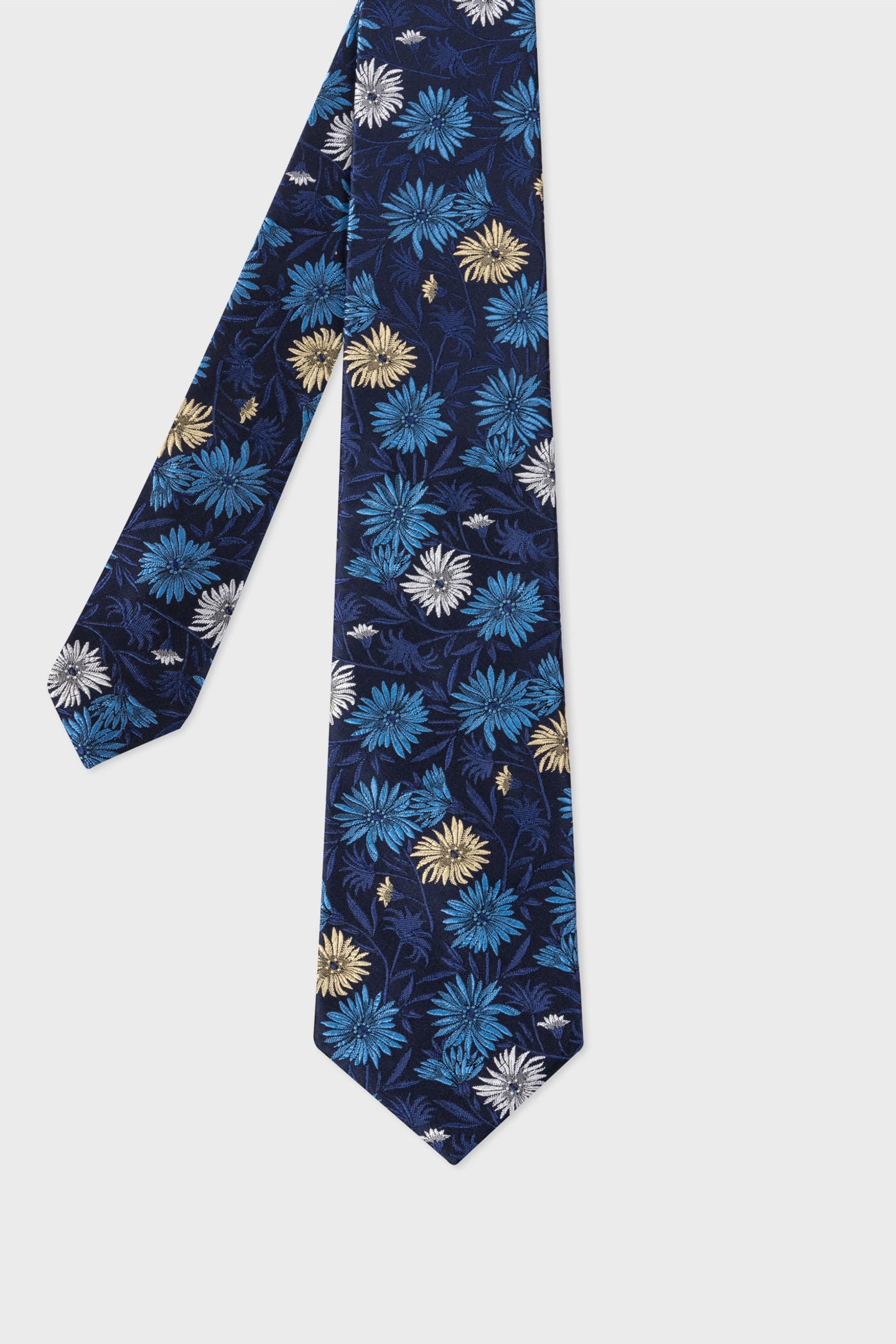 Paul Smith Men Tie Flowers Very Dark Navy Size: 8 | Ties Outlet | Heren | Blauw
