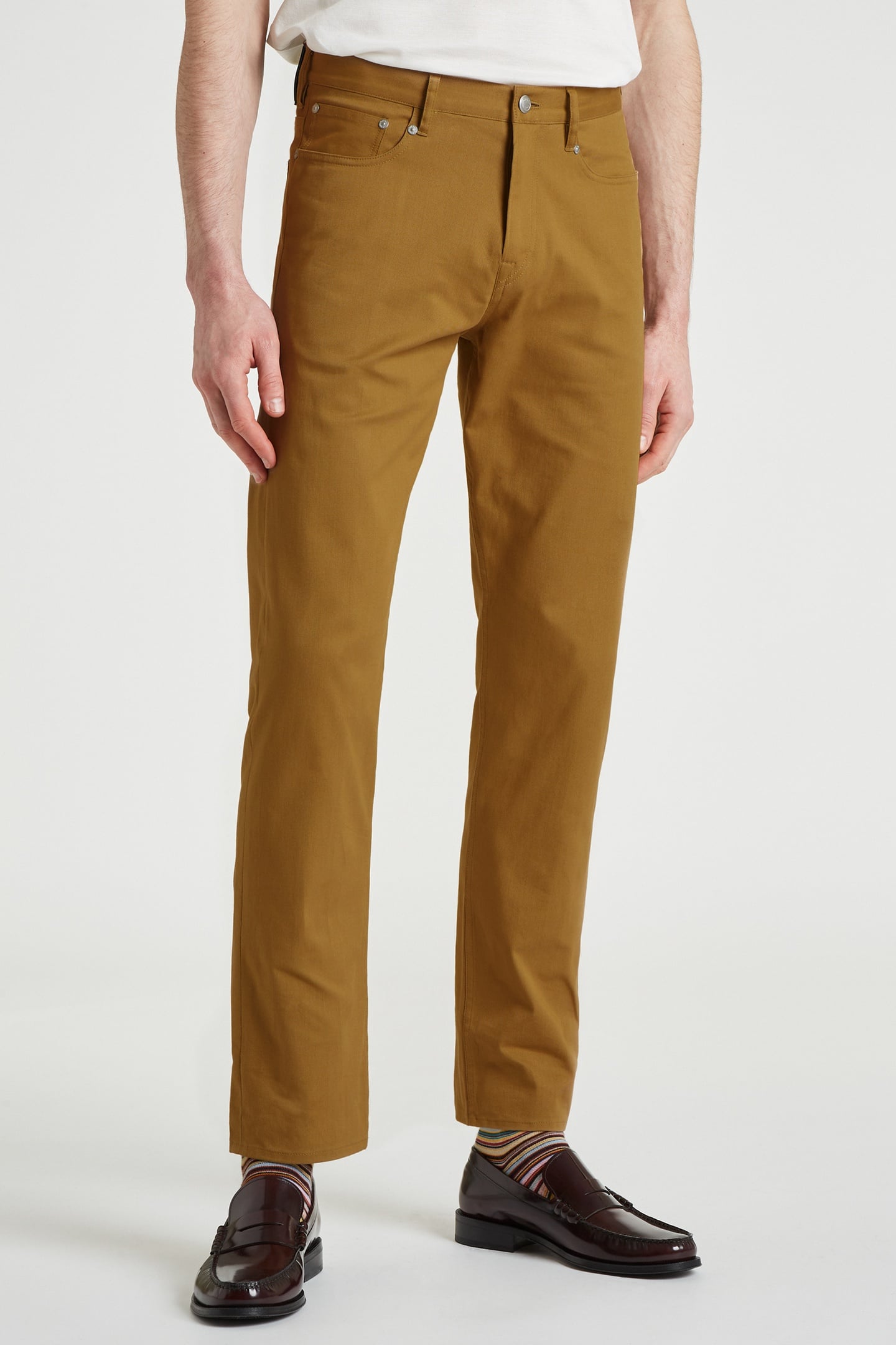 Paul Smith Mens Trouser Olive Green Size: W34 | Chinos Outlet | Heren | Bruin
