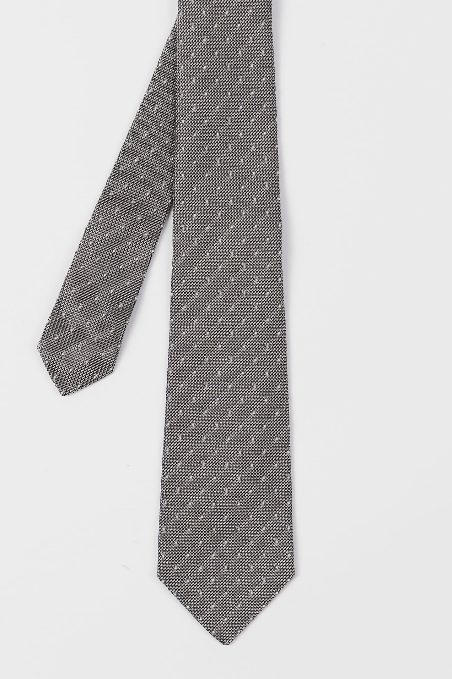 Paul Smith Men Tie Grenadine Dot Grey Maat: 8 | Stropdassen Outlet | Heren | Grijs