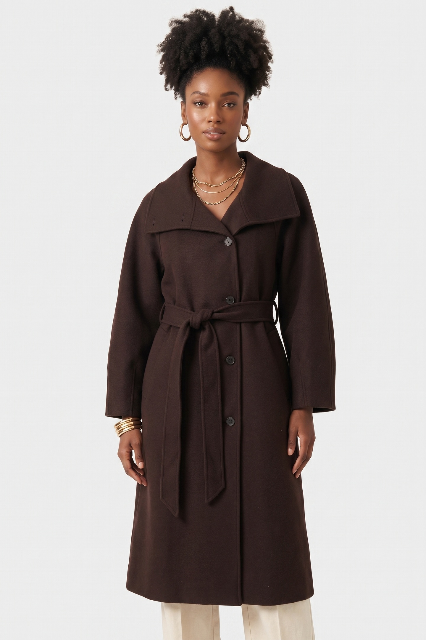 & Other Stories Es Liana Coat Brown Maat: M | Trenchcoats Outlet | Dames | Bruin