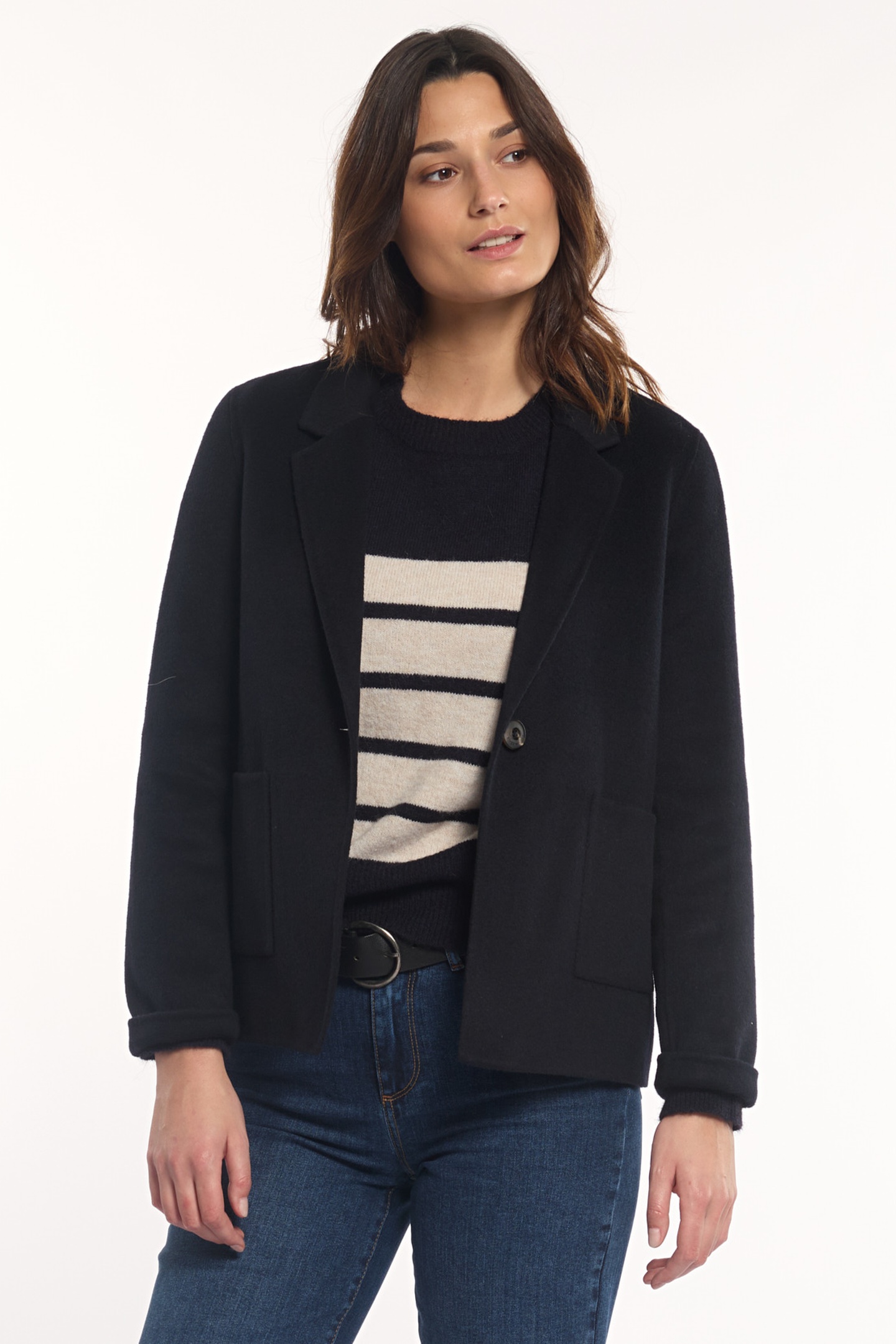 River Woods Classic Blazer 1btn Ls Blue Maat: 38 | Blazers Outlet | Dames | Blauw