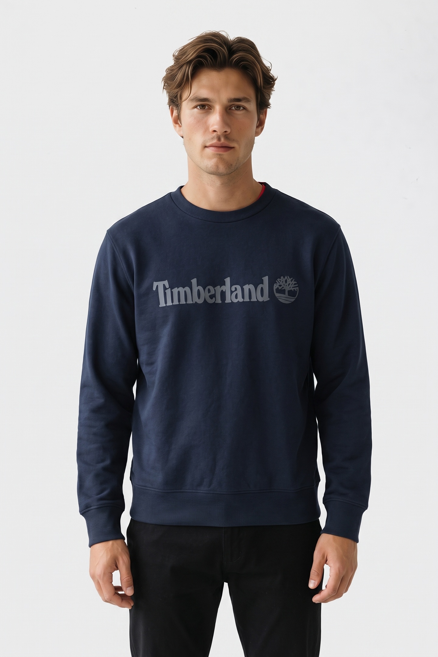 Timberland Northwood Linear Logo Bb Crew Sweatshirt Dark Sapphire Taglia: L | Maglioni a maglia Outlet | Uomo | Blu