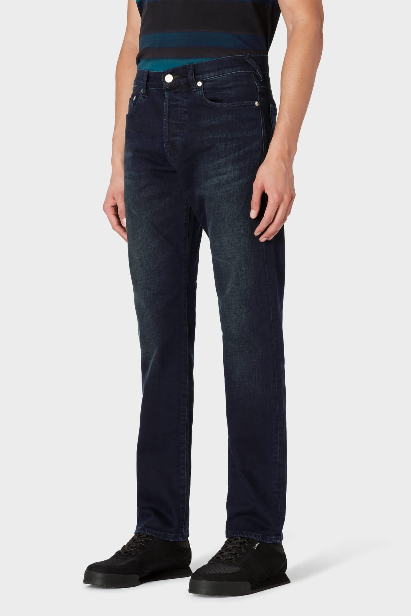 Paul Smith Mens Standard Fit Jean Over Dyed Navy + Wash Size: W30 R | Slim Outlet | Heren | Blauw