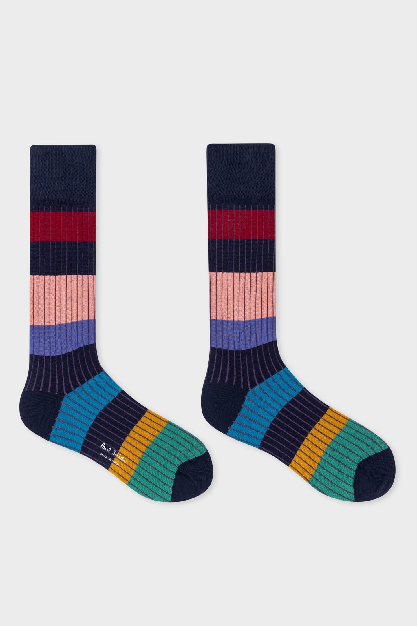 Paul Smith Men Sock Errol Stripe Navy Size: OS | Socks Outlet | Heren | Blauw