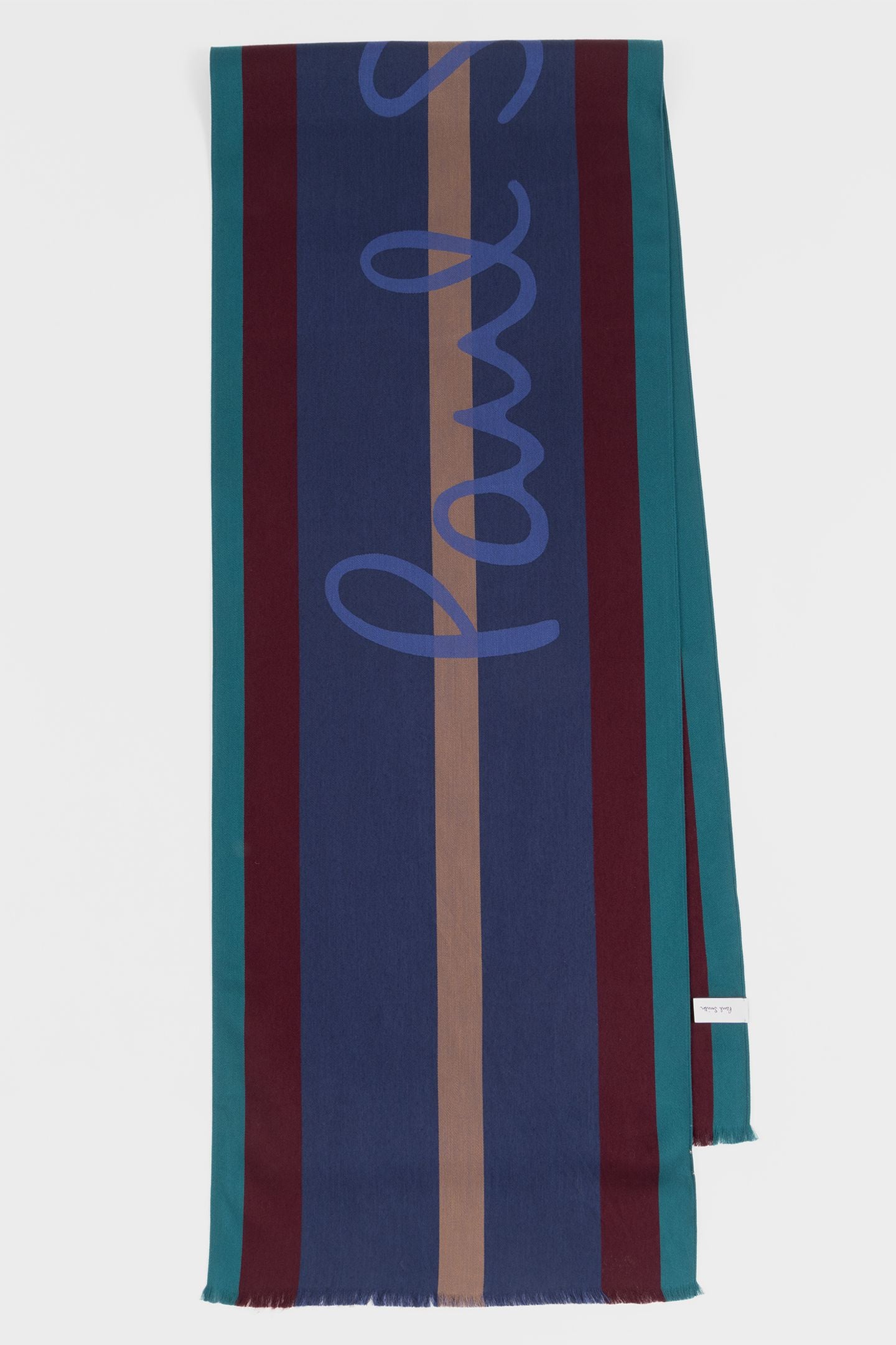 Paul Smith Men Scarf Reggie Stripe Cobalt Blue Größe: OS | Schals Outlet | Herren | Blau