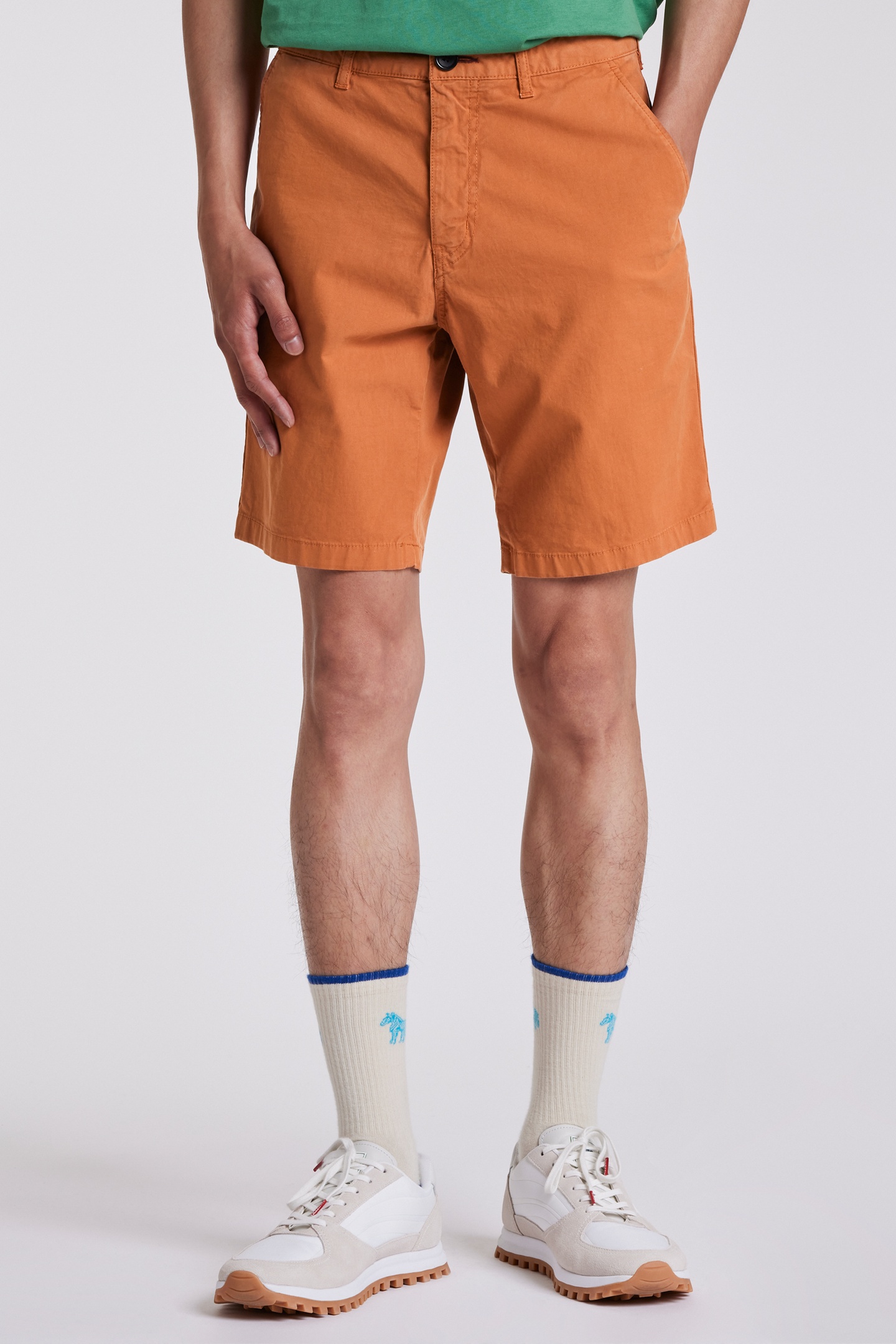 Paul Smith Mens Short Zebra Emb Light Rust Maat: W32 | Korte Broeken Outlet | Heren | Oranje