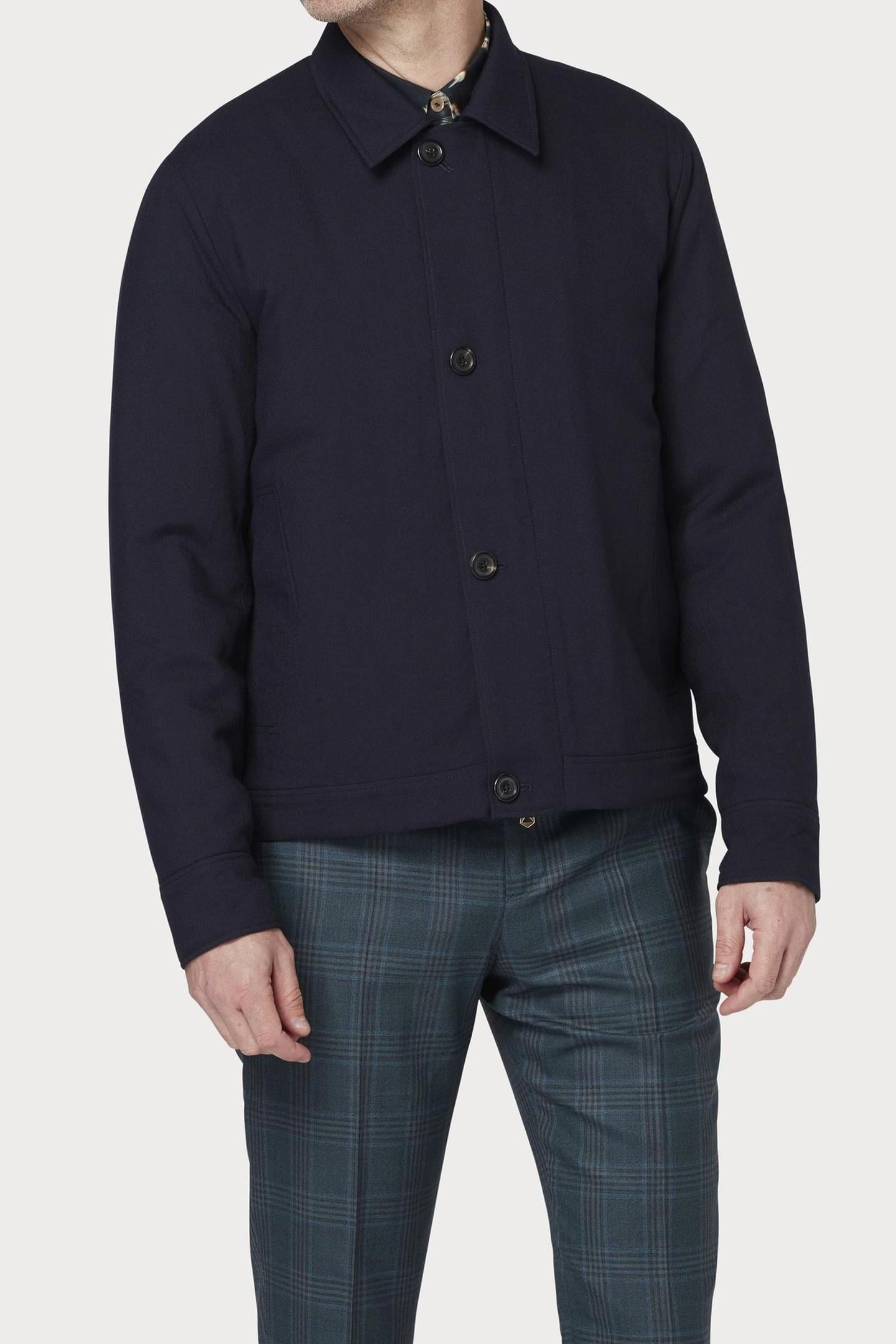 Paul Smith Mens Wadded Harrington Jkt Very Dark Navy Maat: L | Bomberjacks Outlet | Heren | Blauw