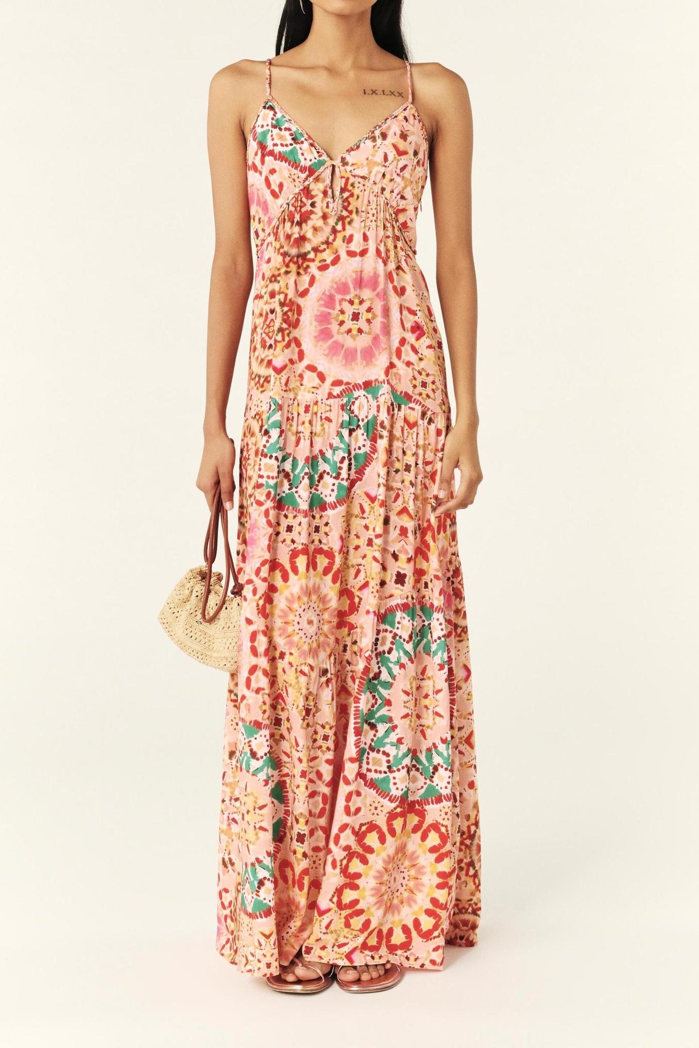 BA&SH Long Dress Rose Maat: L | Maxi Jurken Outlet | Dames | Roze