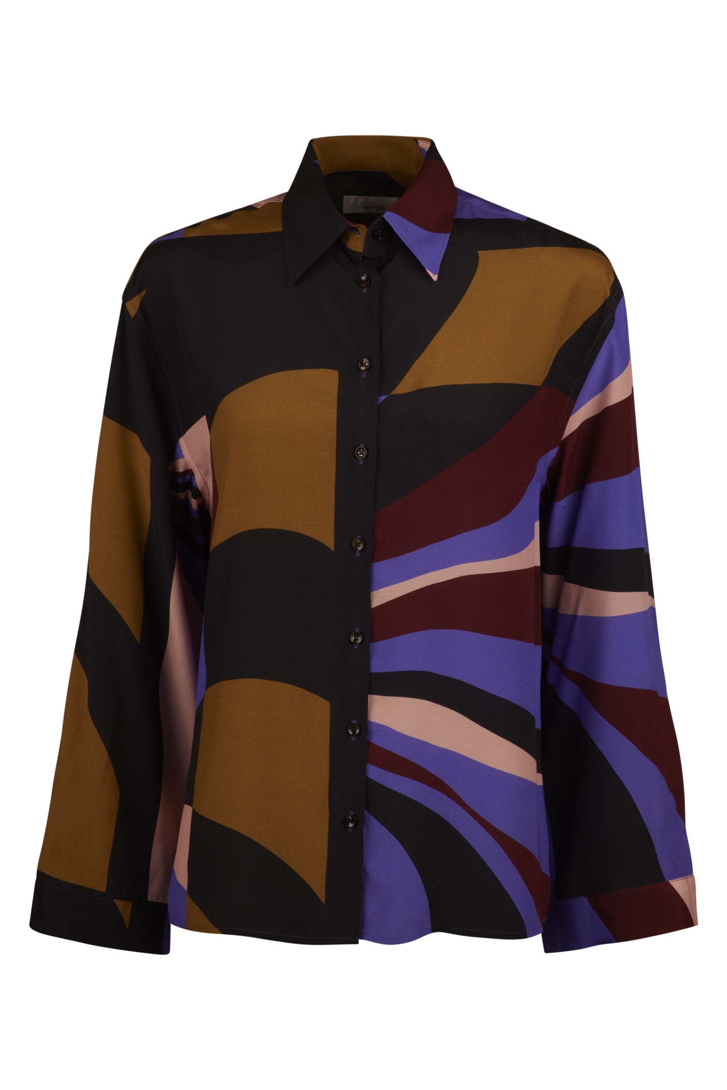 Stenströms Edda Shirt Purple Pattern Maat: 34 | Longsleeves Outlet | Dames | Paars
